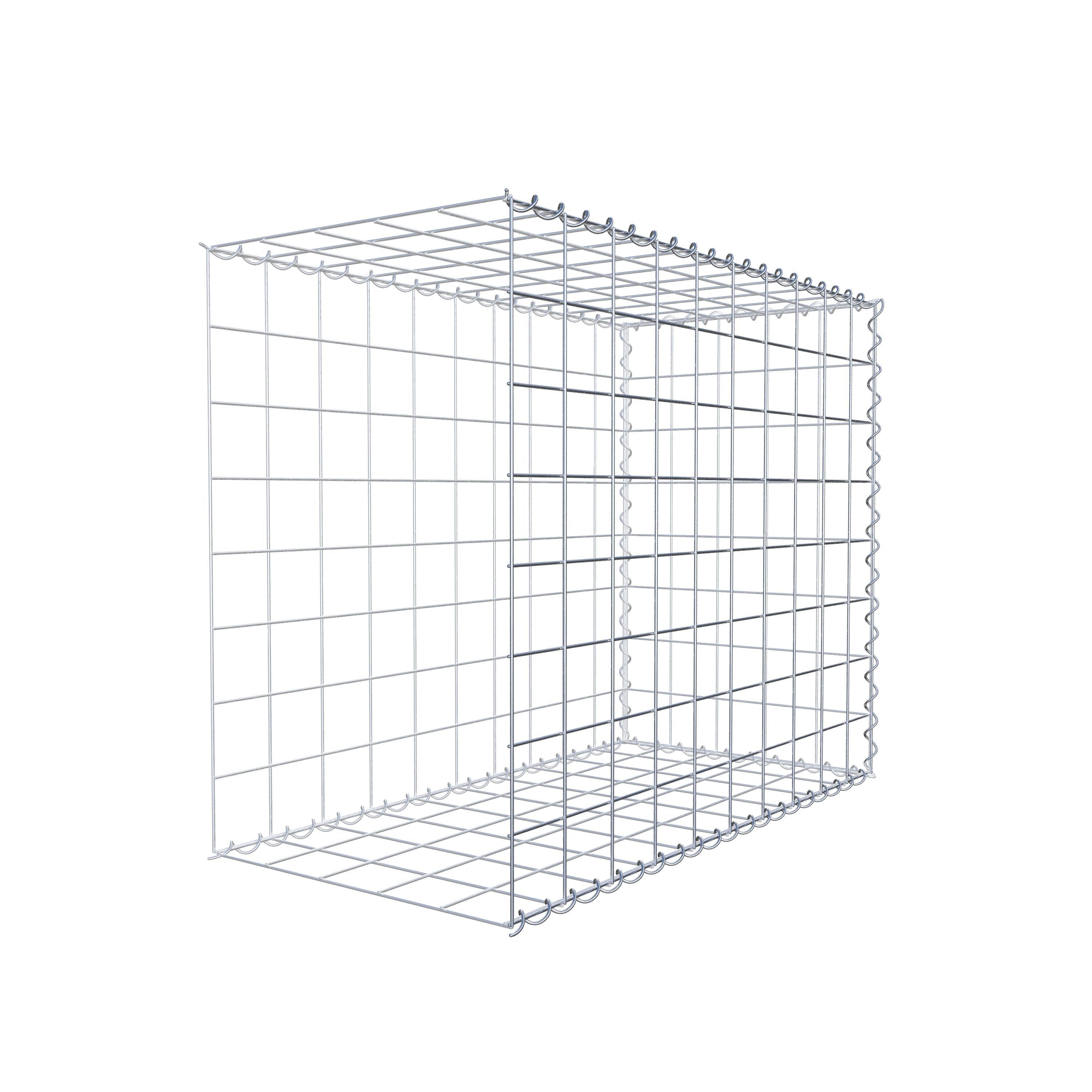Gabião tipo 2 100 cm x 80 cm x 50 cm (C x A x P), malhagem 10 cm x 10 cm, espiral
