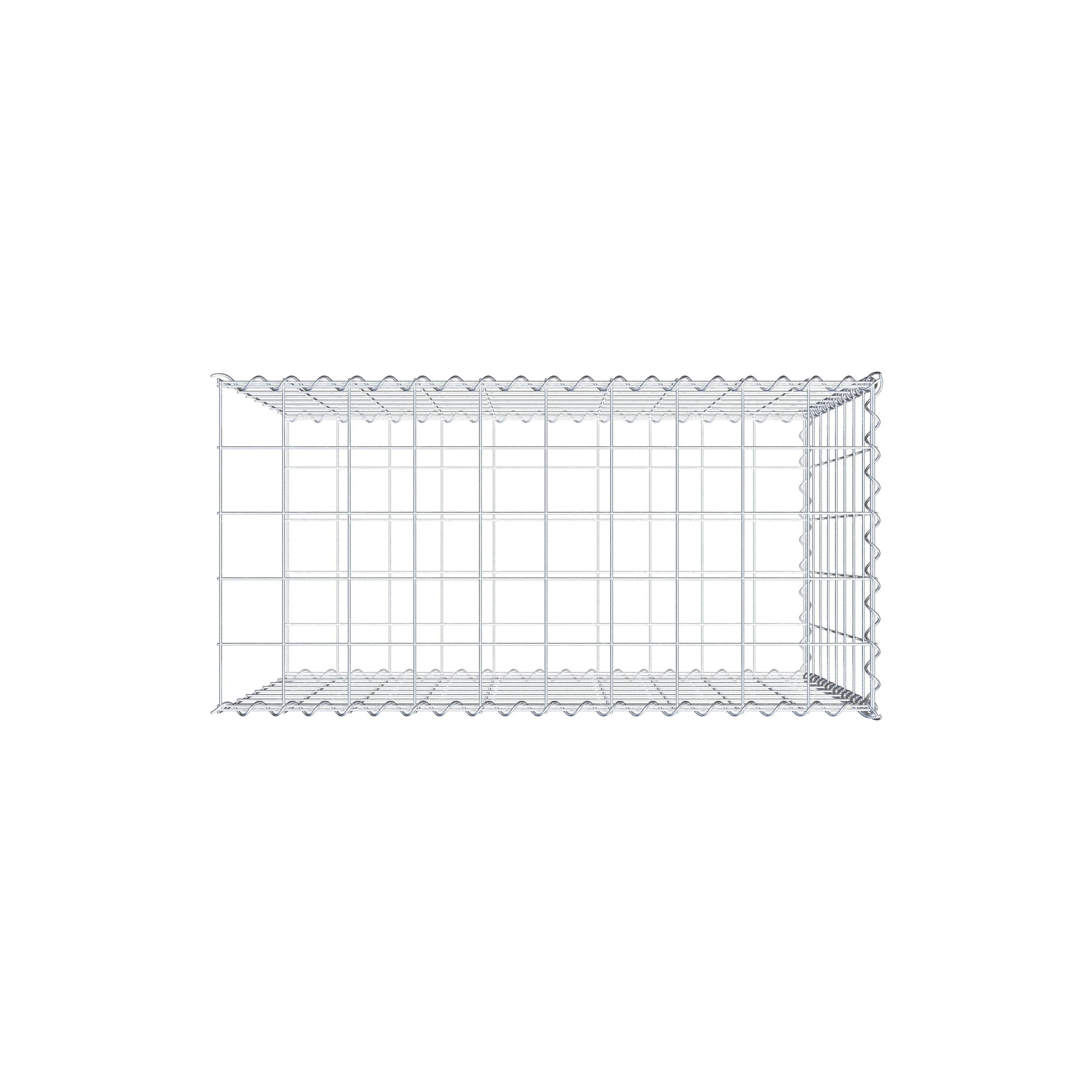 Gabião tipo 2 100 cm x 80 cm x 50 cm (C x A x P), malhagem 10 cm x 10 cm, espiral