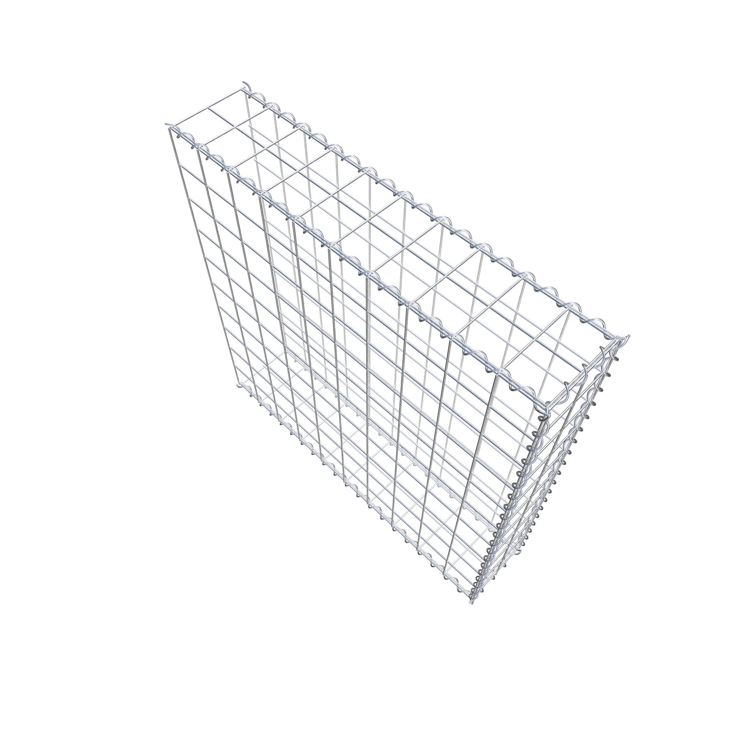 Opvokset gabion type 2 100 cm x 100 cm x 20 cm (L x H x D), maskestørrelse 10 cm x 10 cm, spiral