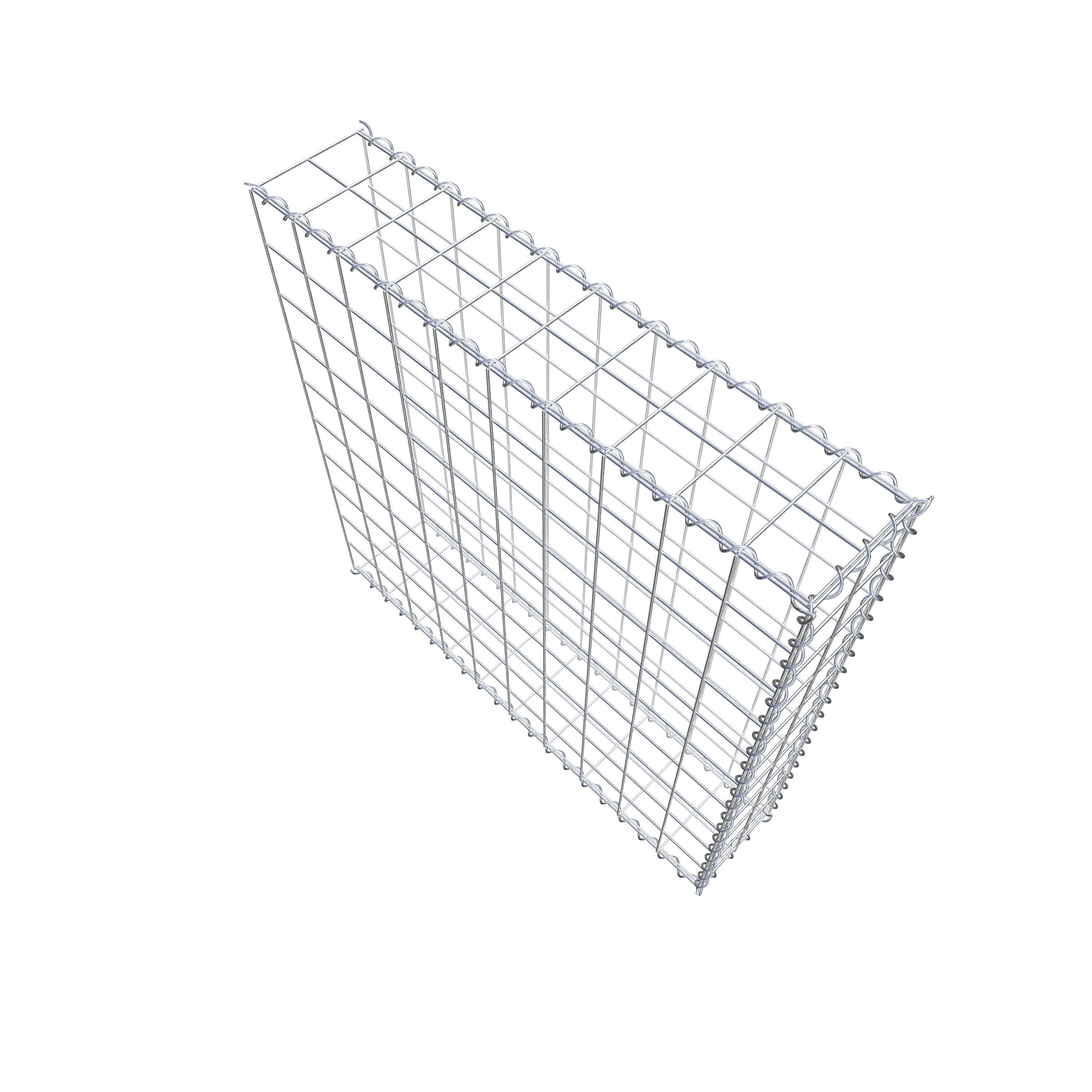 Grown-on gabion type 2 100 cm x 100 cm x 20 cm (L x H x D), mesh size 10 cm x 10 cm, spiral