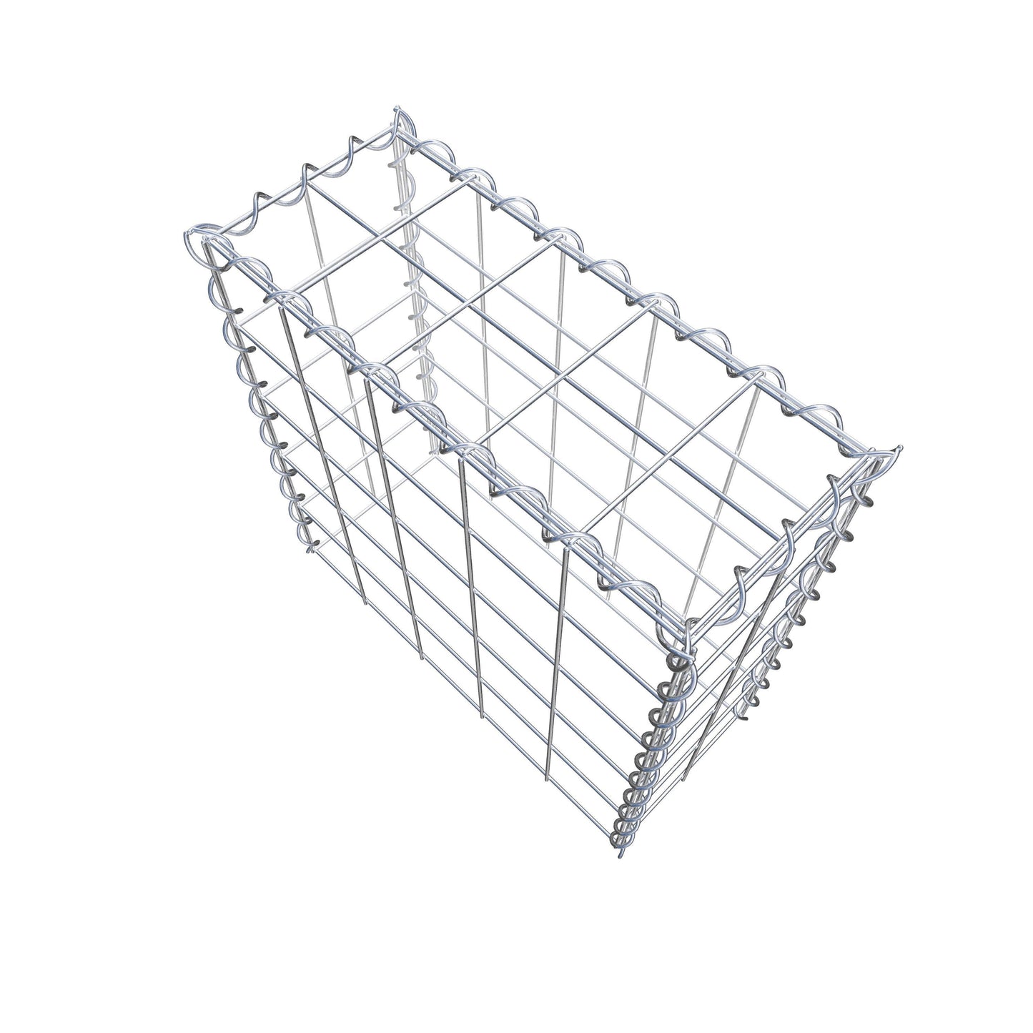 Extra gabion typ 3 50 cm x 50 cm x 20 cm (L x H x D), maskstorlek 10 cm x 10 cm, spiral