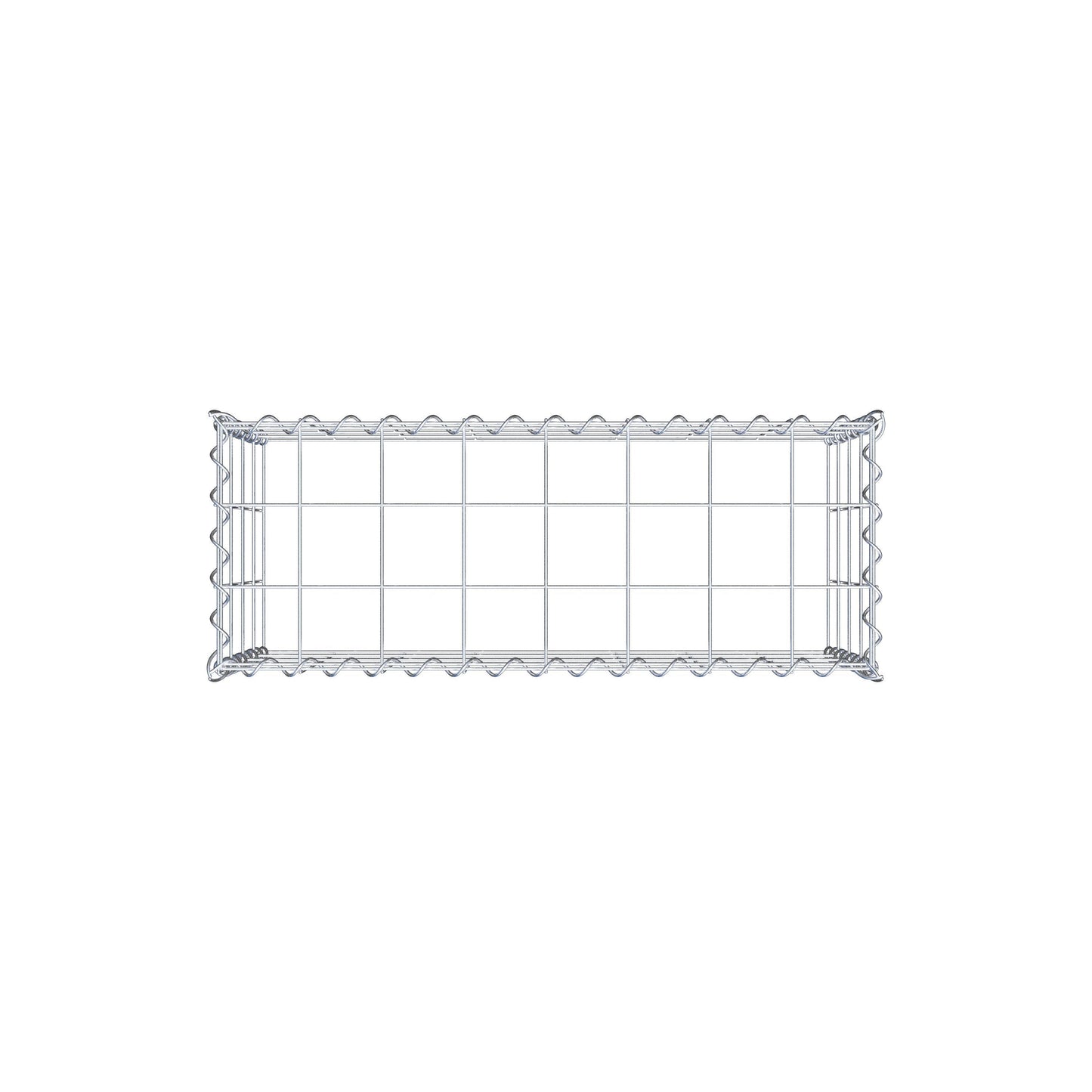 Opvokset gabion type 3 80 cm x 40 cm x 30 cm (L x H x D), maskestørrelse 10 cm x 10 cm, spiral