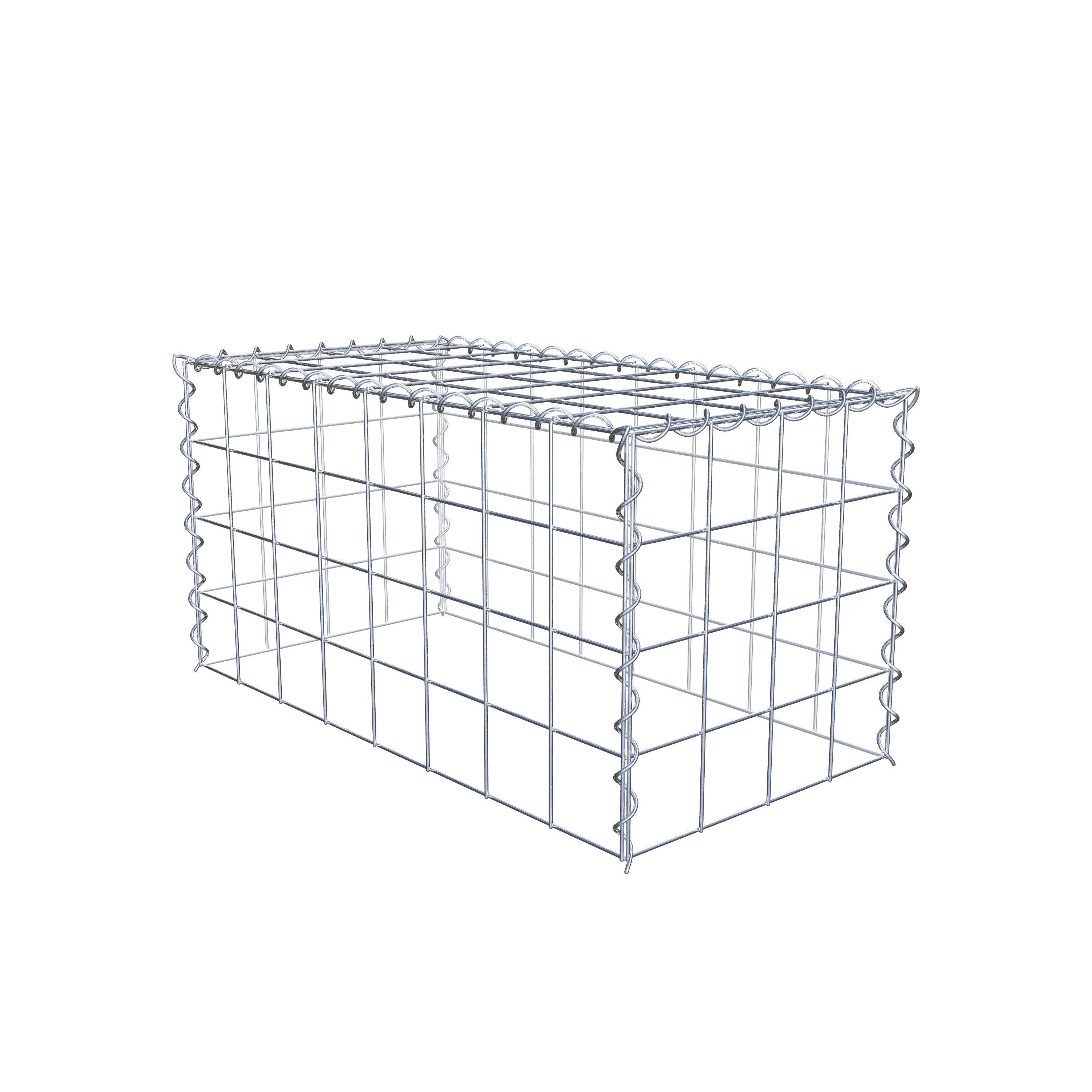 Grown-on gabion type 3 80 cm x 40 cm x 40 cm (L x H x D), mesh size 10 cm x 10 cm, spiral