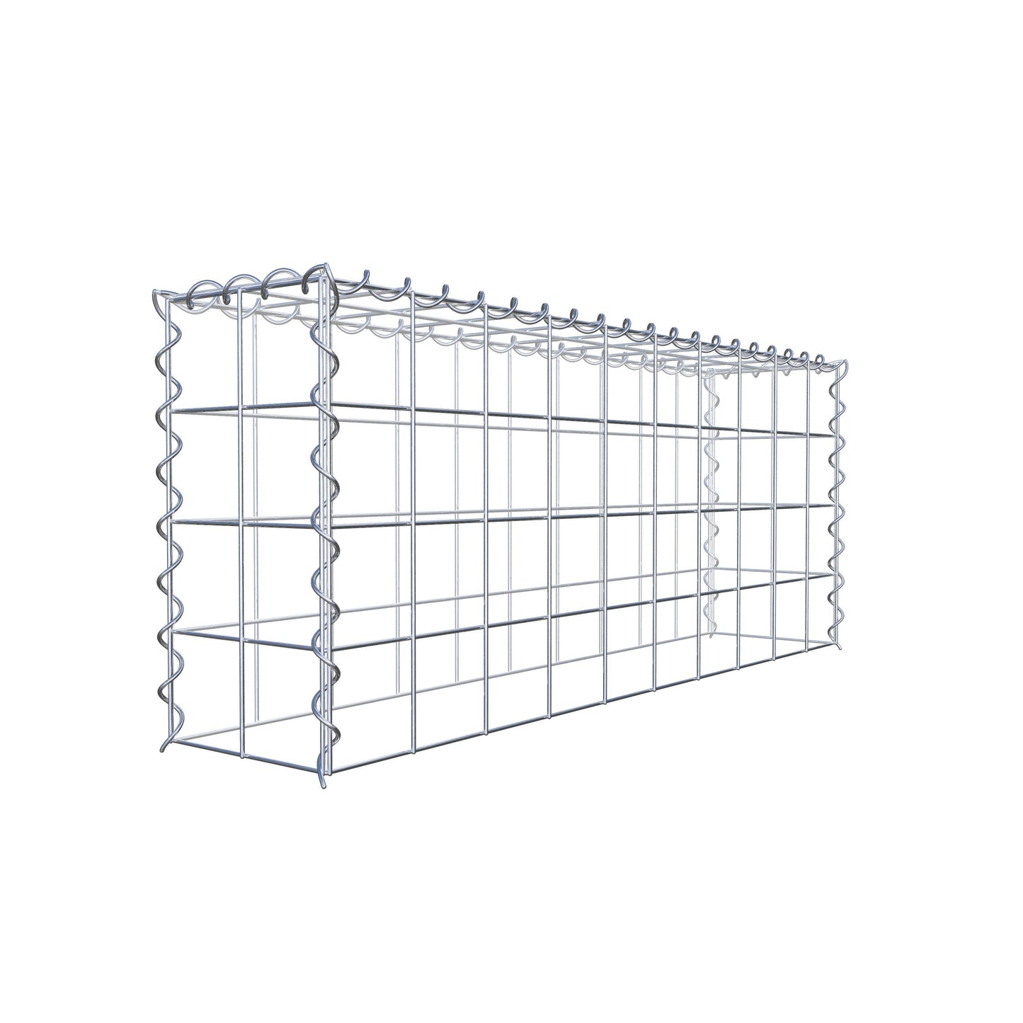 Extra gabion typ 3 100 cm x 40 cm x 20 cm (L x H x D), maskstorlek 10 cm x 10 cm, spiral