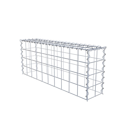 Extra gabion typ 3 100 cm x 40 cm x 20 cm (L x H x D), maskstorlek 10 cm x 10 cm, spiral