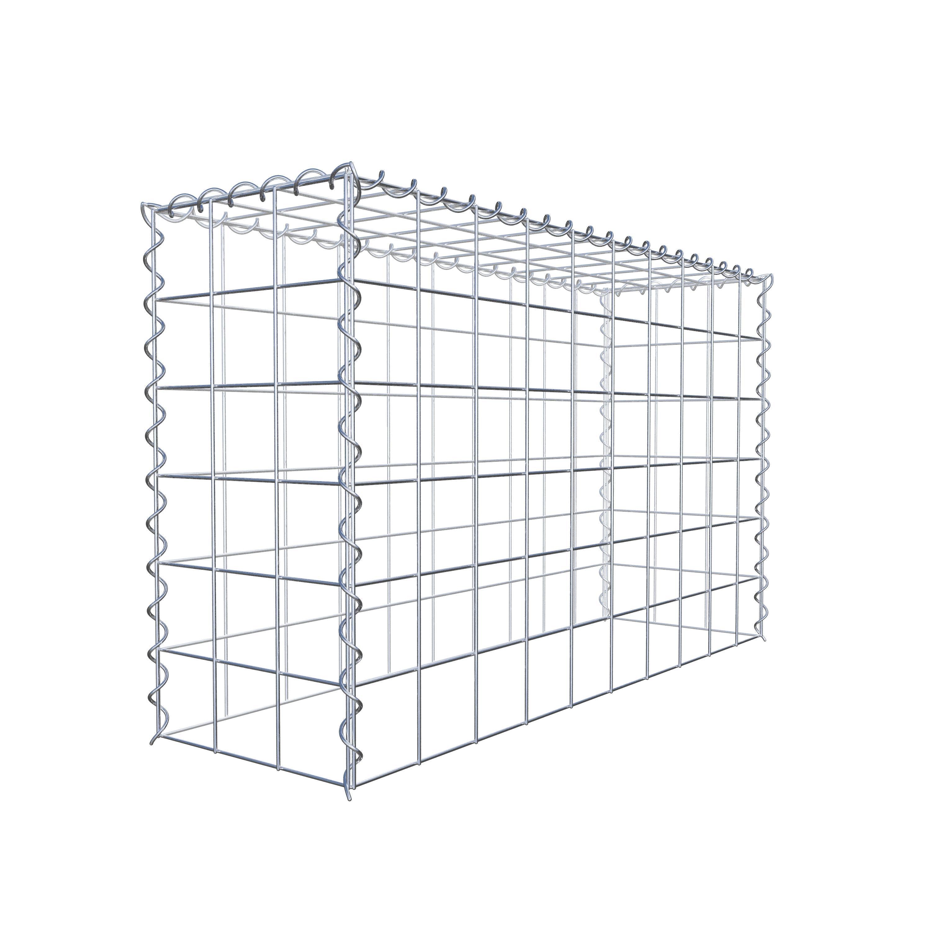 Grown-on gabion type 3 100 cm x 60 cm x 30 cm (L x H x D), mesh size 10 cm x 10 cm, spiral