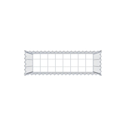 Påväxt gabion typ 3 100 cm x 80 cm x 30 cm (L x H x D), maskstorlek 10 cm x 10 cm, spiral