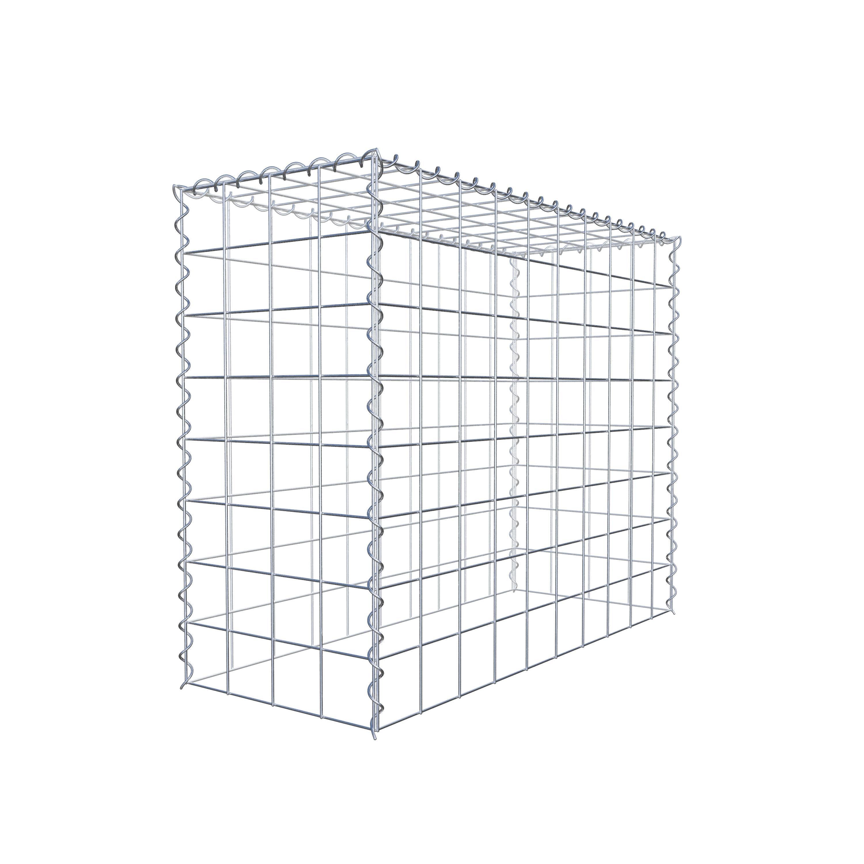 Gabião Tipo 3 100 cm x 80 cm x 40 cm (C x A x P), malhagem 10 cm x 10 cm, espiral