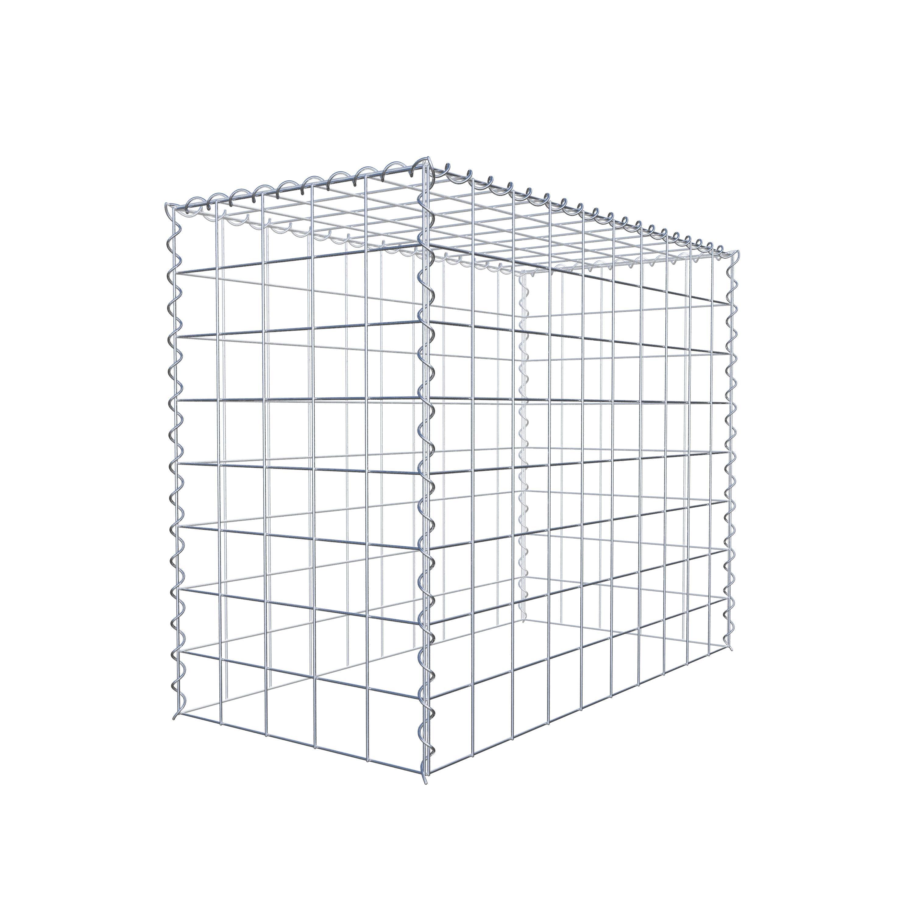 Gabião Tipo 3 100 cm x 80 cm x 50 cm (C x A x P), malhagem 10 cm x 10 cm, espiral