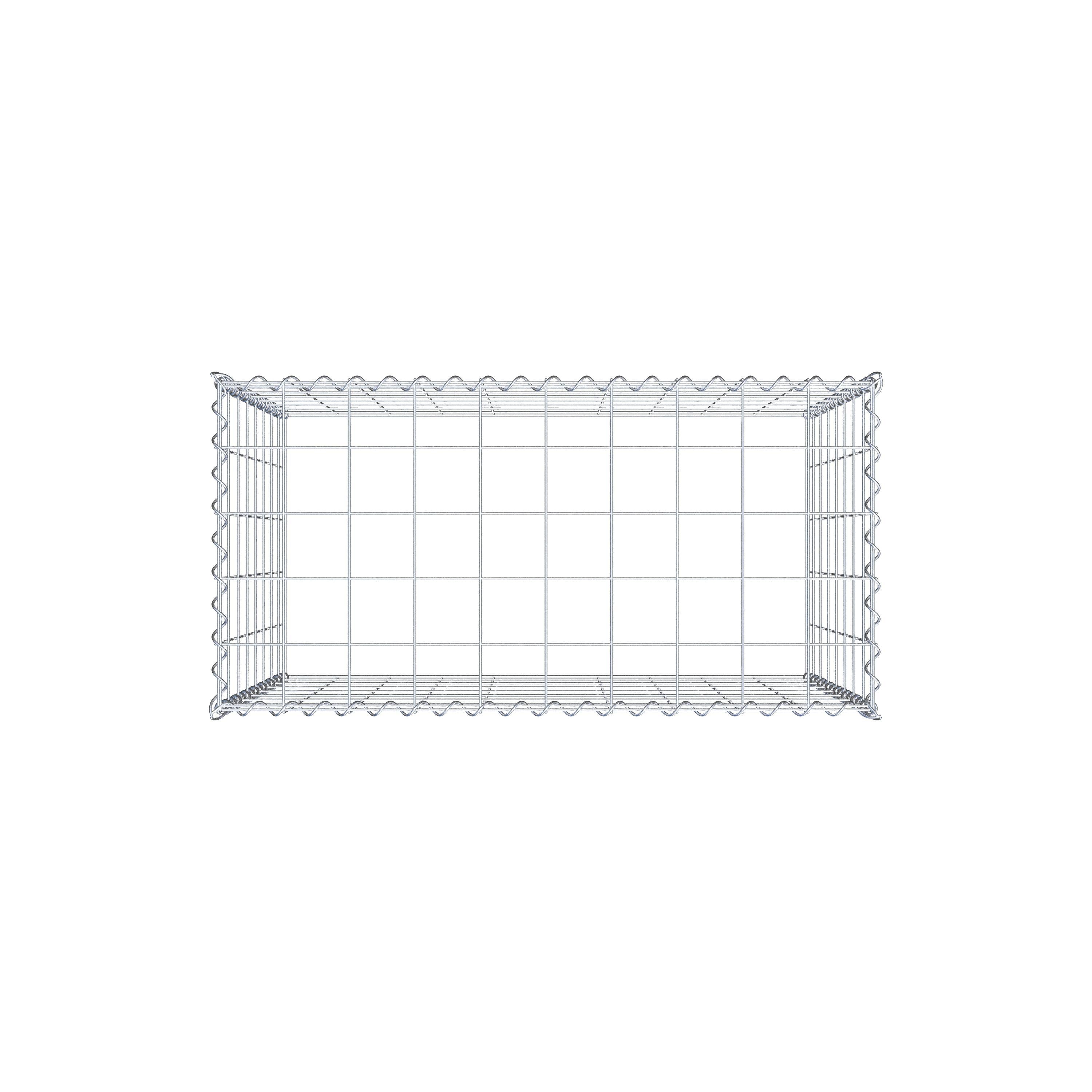 Gabião Tipo 3 100 cm x 80 cm x 50 cm (C x A x P), malhagem 10 cm x 10 cm, espiral