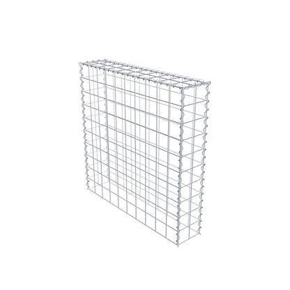 Gabion rapporté type 3 100 cm x 100 cm x 20 cm (L x H x P), mailles 10 cm x 10 cm, spirale