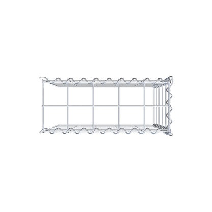 Opvokset gabion type 4 50 cm x 50 cm x 20 cm (L x H x D), maskestørrelse 10 cm x 10 cm, spiral