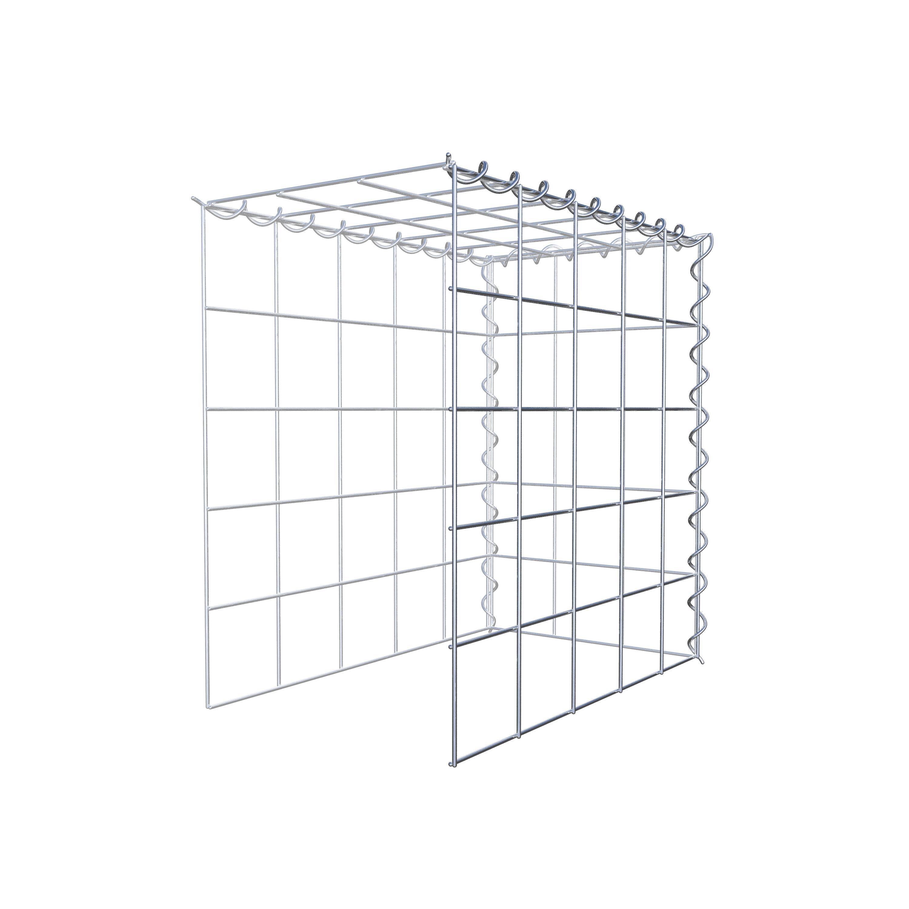 Gabião tipo 4 50 cm x 50 cm x 30 cm (C x A x P), malhagem 10 cm x 10 cm, espiral