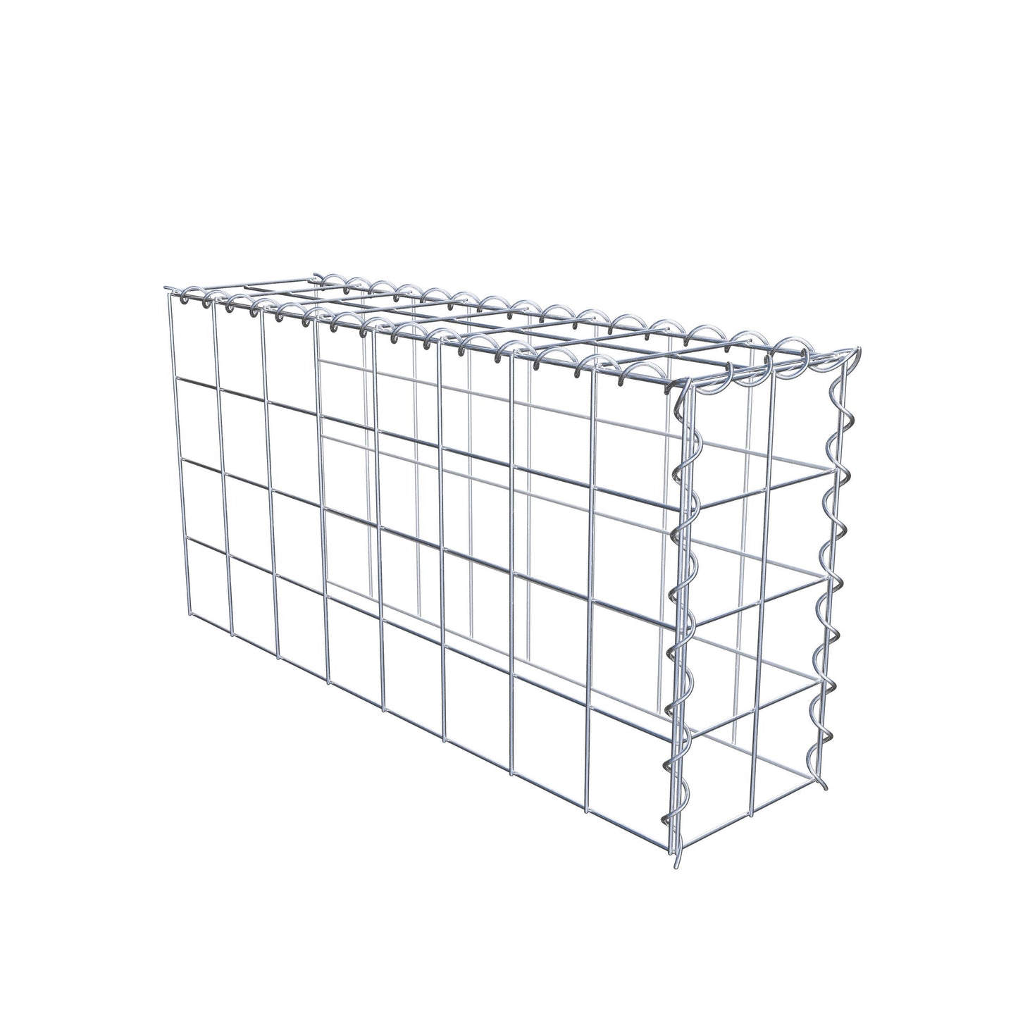 Gabião Tipo 4 80 cm x 40 cm x 20 cm (C x A x P), malhagem 10 cm x 10 cm, espiral