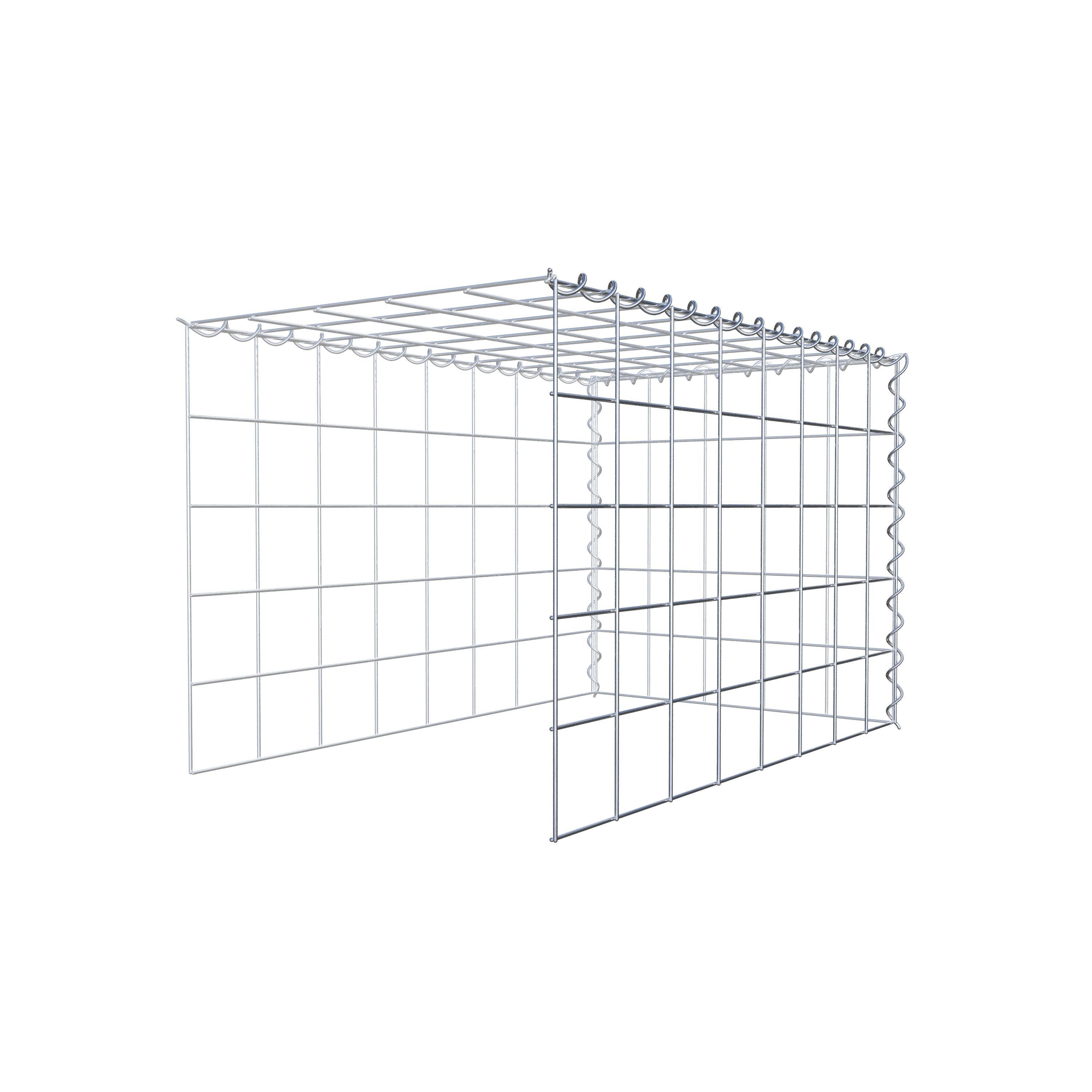 Opvokset gabion type 4 80 cm x 50 cm x 50 cm (L x H x D), maskestørrelse 10 cm x 10 cm, spiral