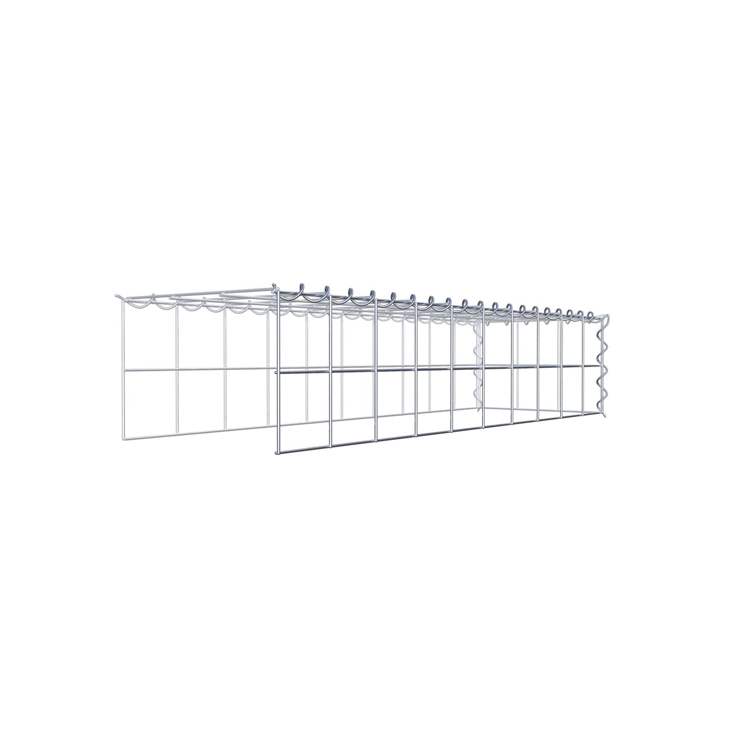 Gabião tipo 4 100 cm x 20 cm x 30 cm (C x A x P), malhagem 10 cm x 10 cm, espiral