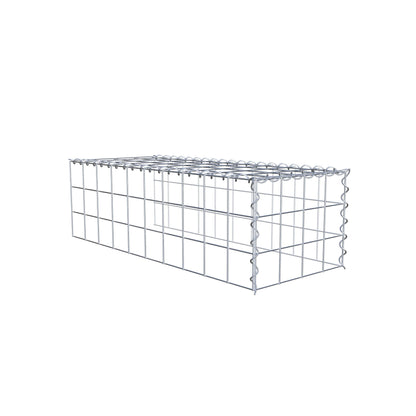 Gabion rapporté type 4 100 cm x 30 cm x 40 cm (L x H x P), mailles 10 cm x 10 cm, spirale