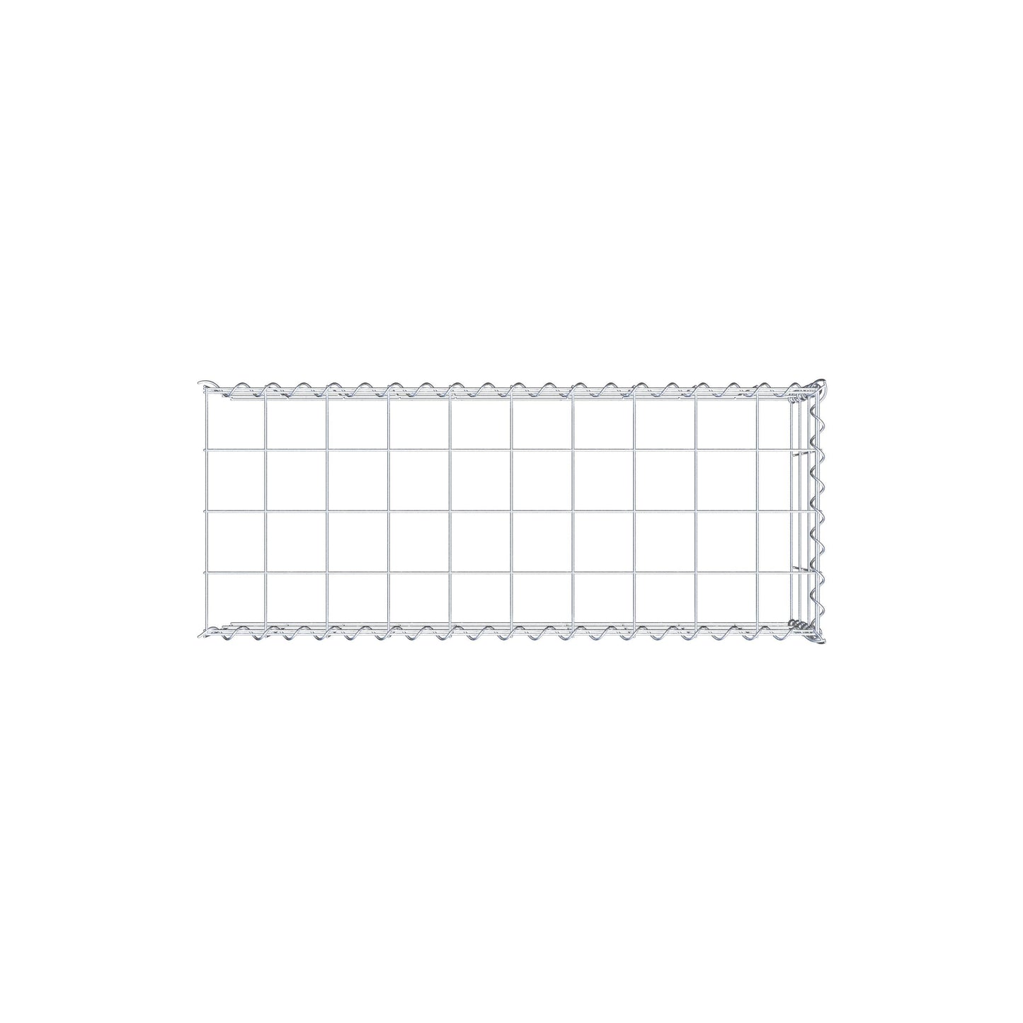 Gabion rapporté type 4 100 cm x 30 cm x 40 cm (L x H x P), mailles 10 cm x 10 cm, spirale