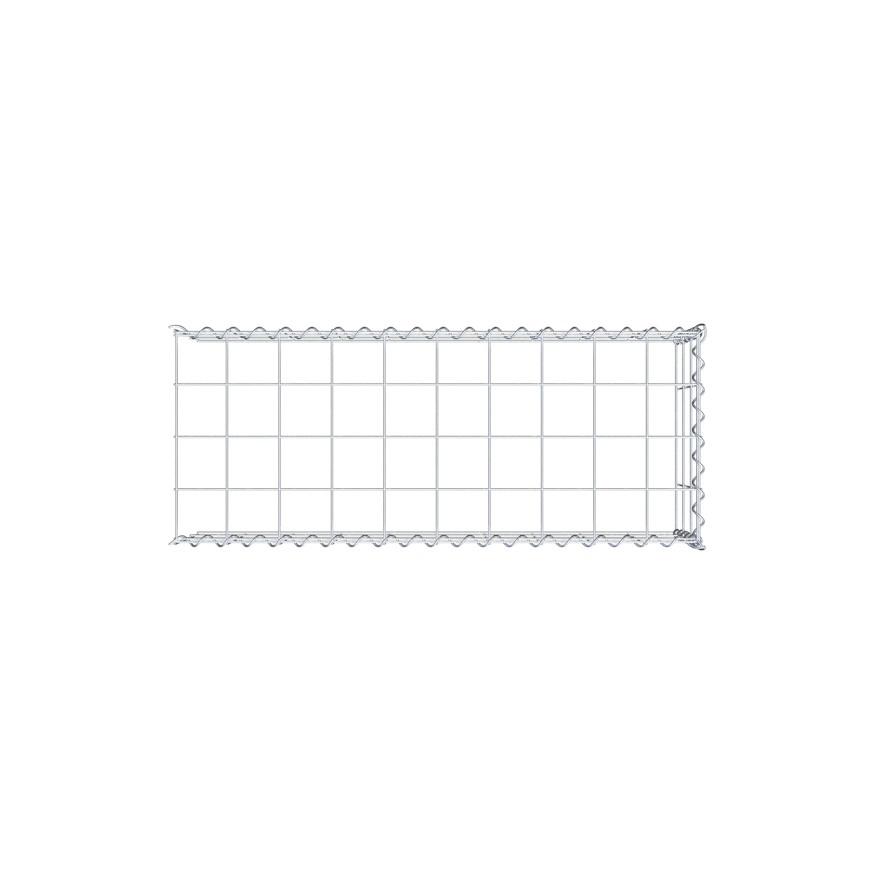 Gabião Tipo 4 100 cm x 30 cm x 40 cm (C x A x P), malhagem 10 cm x 10 cm, espiral