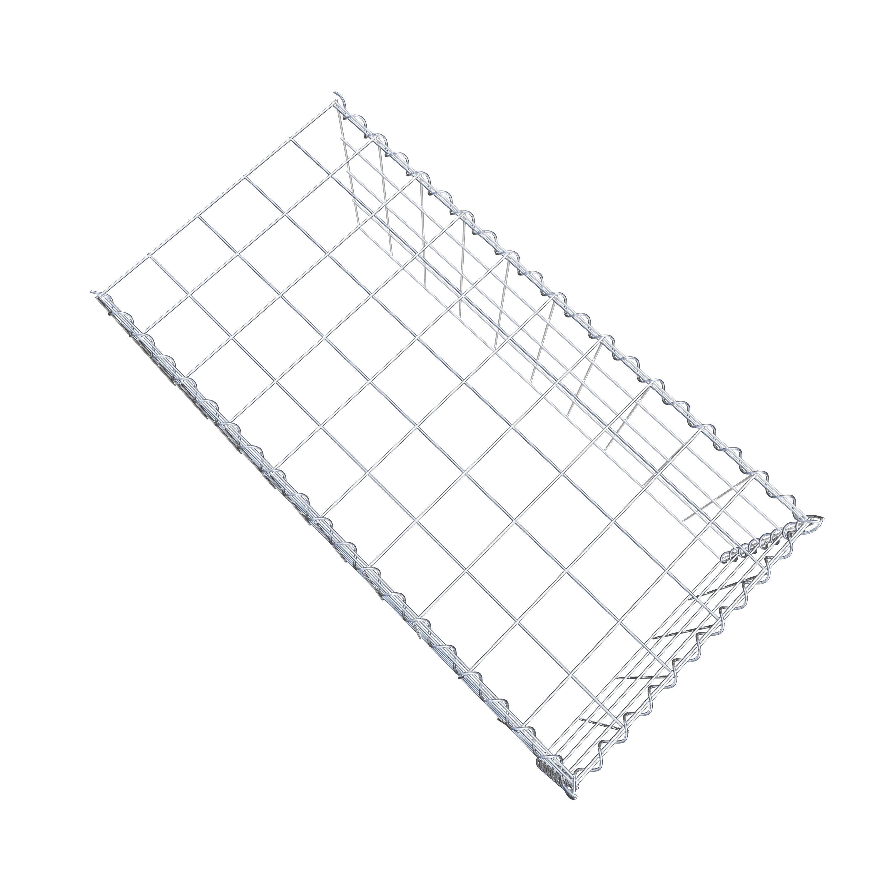 Opvokset gabion type 4 100 cm x 40 cm x 50 cm (L x H x D), maskestørrelse 10 cm x 10 cm, spiral