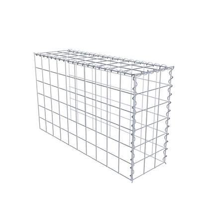 Gabion rapporté type 4 100 cm x 60 cm x 30 cm (L x H x P), mailles 10 cm x 10 cm, spirale