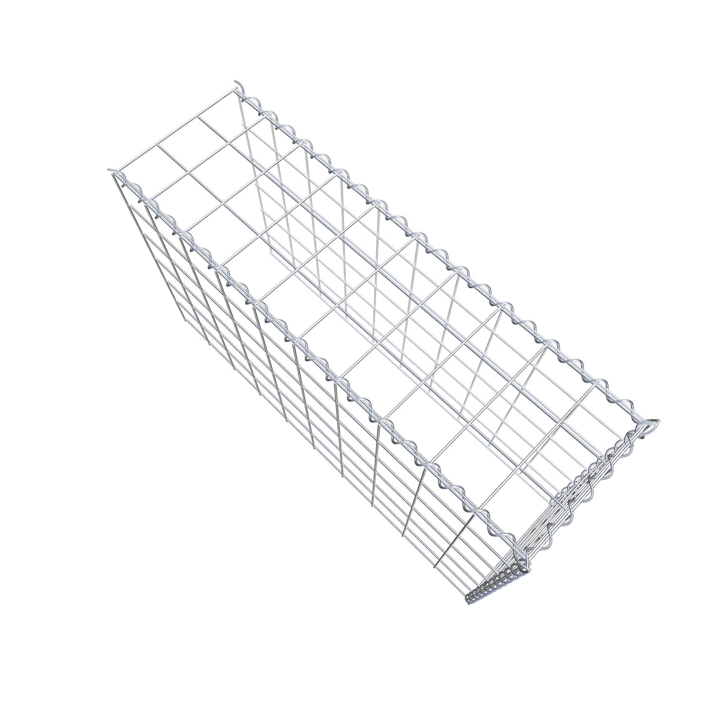Gabion rapporté type 4 100 cm x 60 cm x 30 cm (L x H x P), mailles 10 cm x 10 cm, spirale