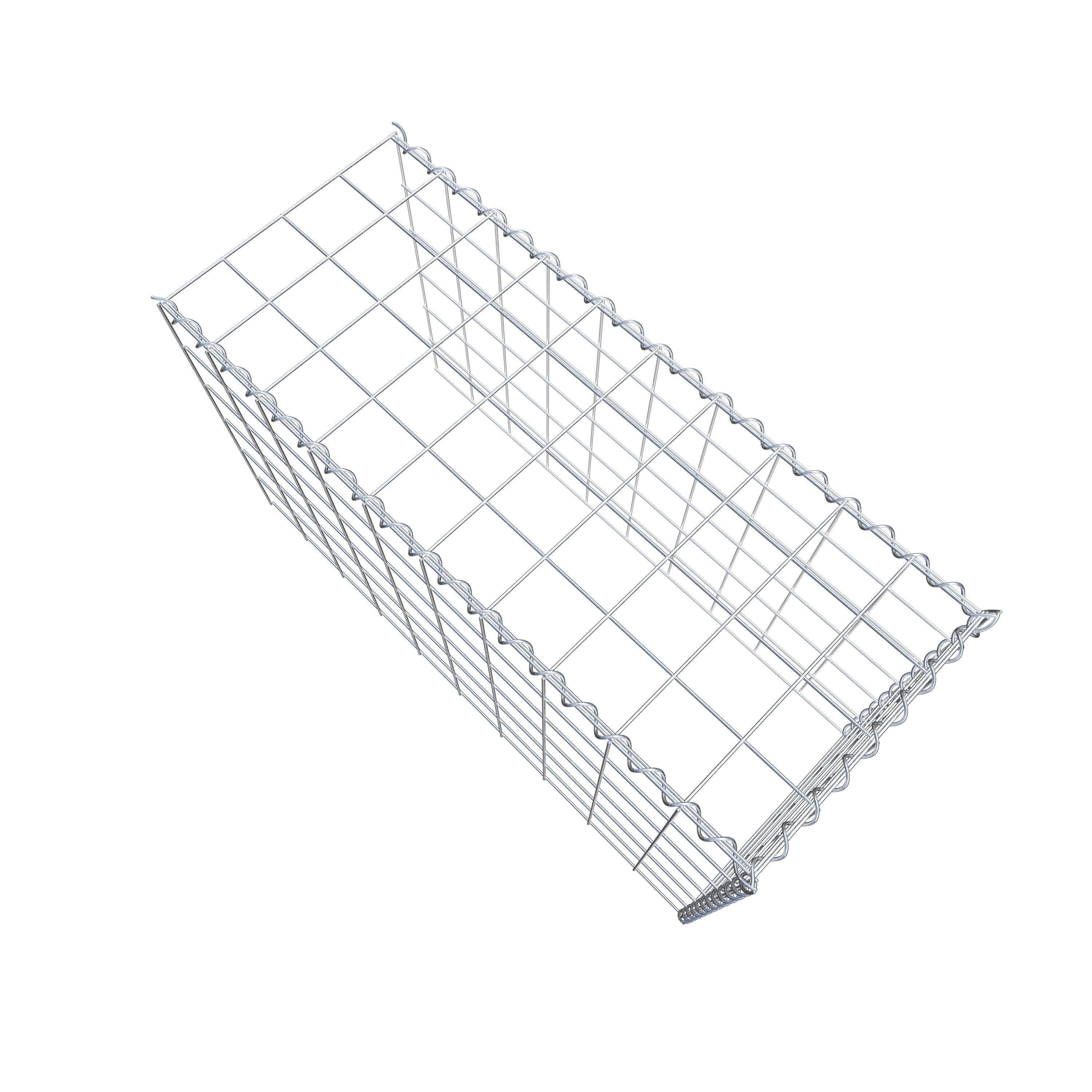 Opvokset gabion type 4 100 cm x 60 cm x 40 cm (L x H x D), maskestørrelse 10 cm x 10 cm, spiral