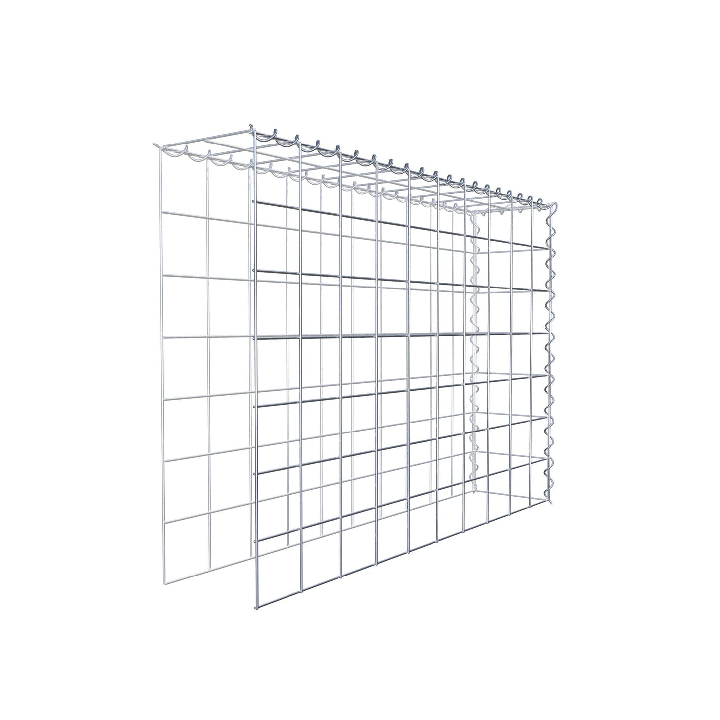 Gabião Tipo 4 100 cm x 70 cm x 20 cm (C x A x P), malhagem 10 cm x 10 cm, espiral