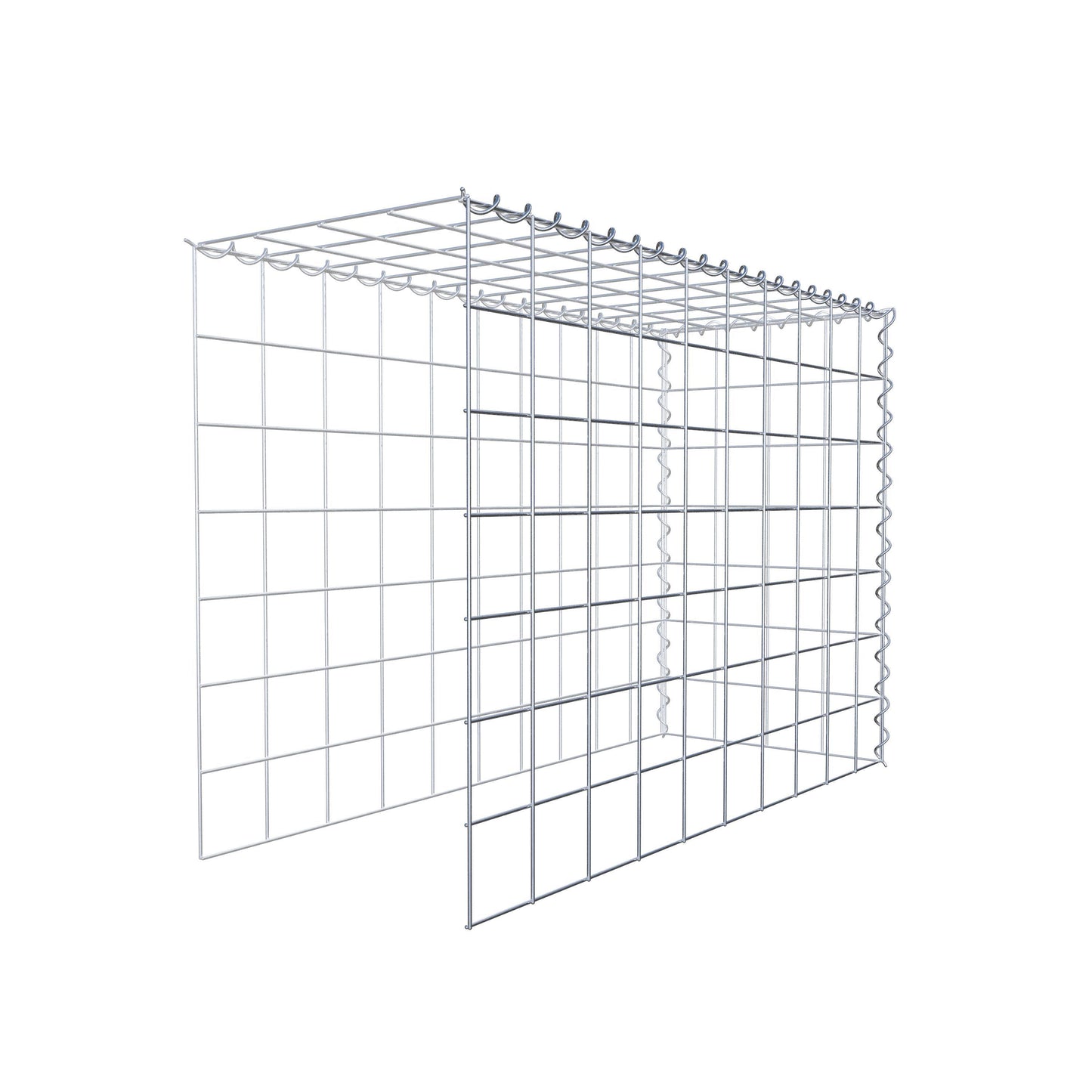 Anbaugabione Typ 4 100 cm x 70 cm x 40 cm (L x H x T), Maschenweite 10 cm x 10 cm, Spirale