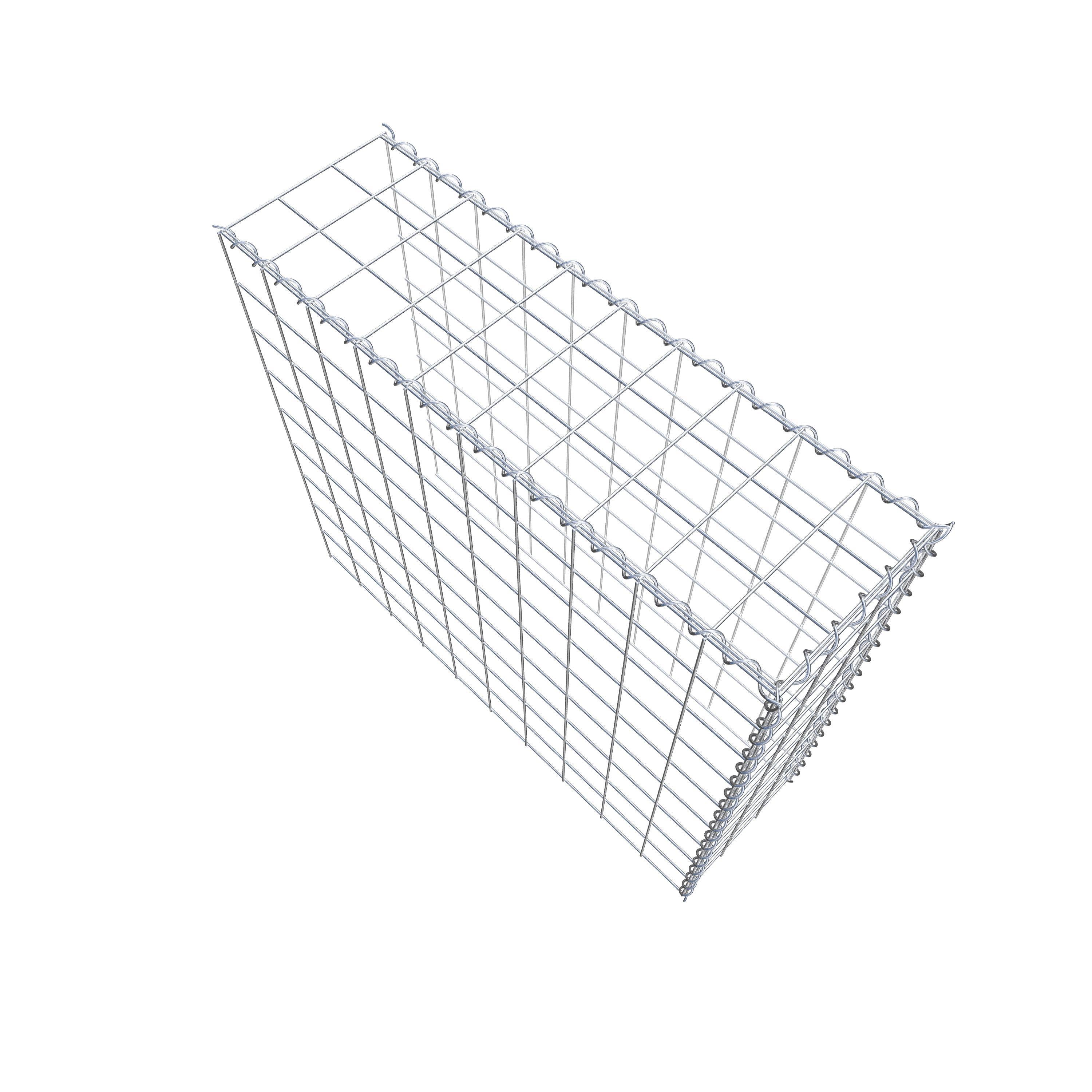 Opvokset gabion type 4 100 cm x 90 cm x 30 cm (L x H x D), maskestørrelse 10 cm x 10 cm, spiral