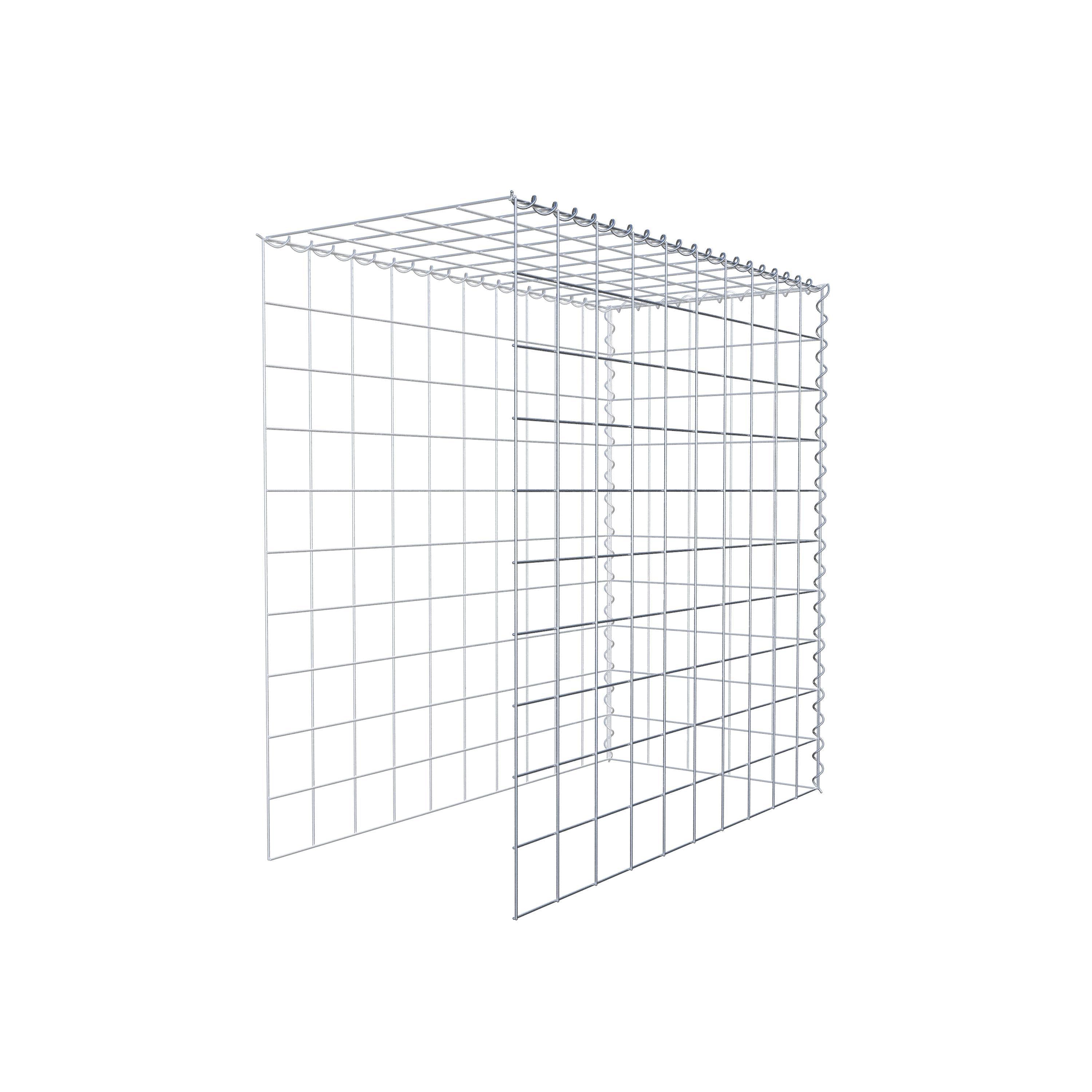 Gabião tipo 4 100 cm x 100 cm x 50 cm (C x A x P), malhagem 10 cm x 10 cm, espiral