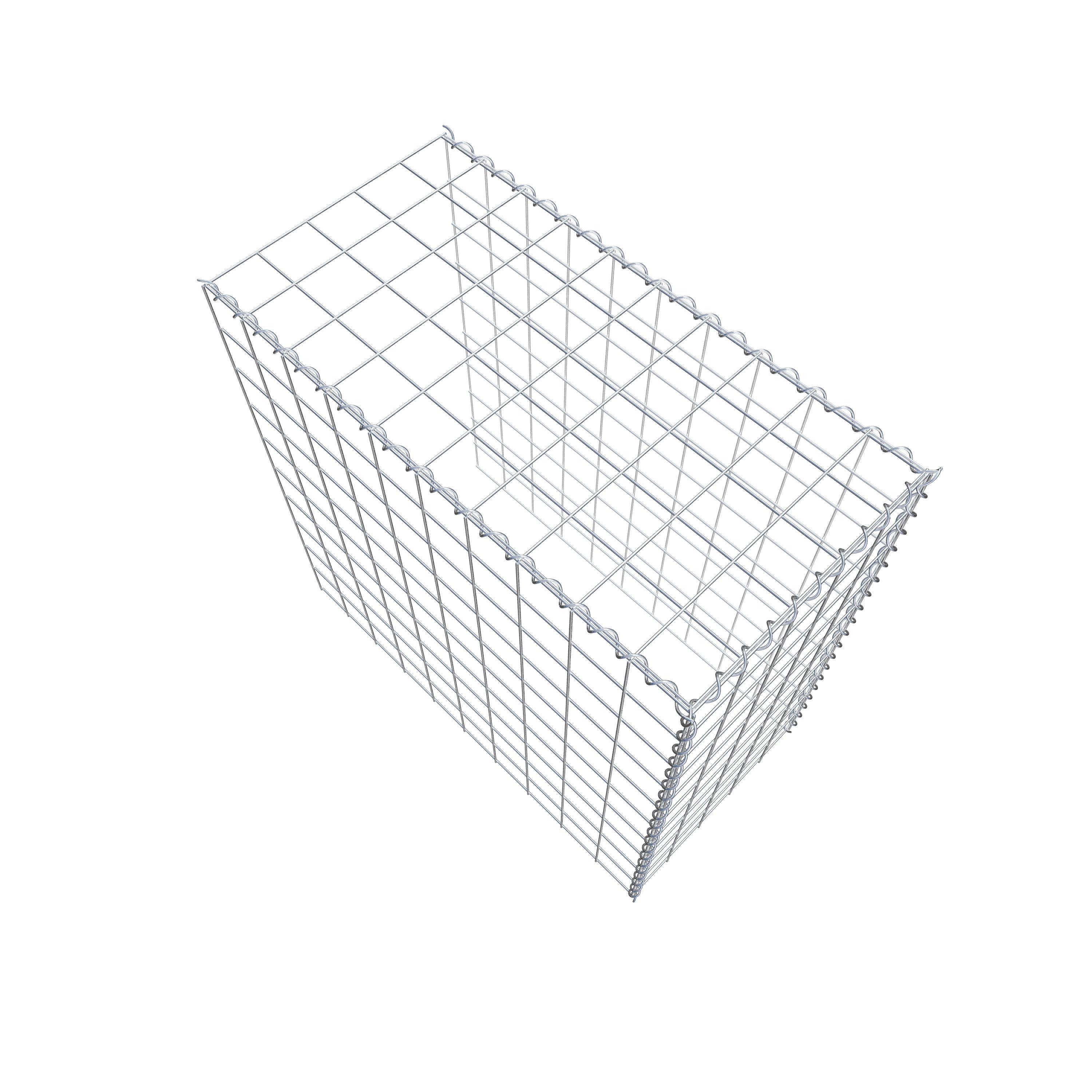 Opvokset gabion type 4 100 cm x 100 cm x 50 cm (L x H x D), maskestørrelse 10 cm x 10 cm, spiral