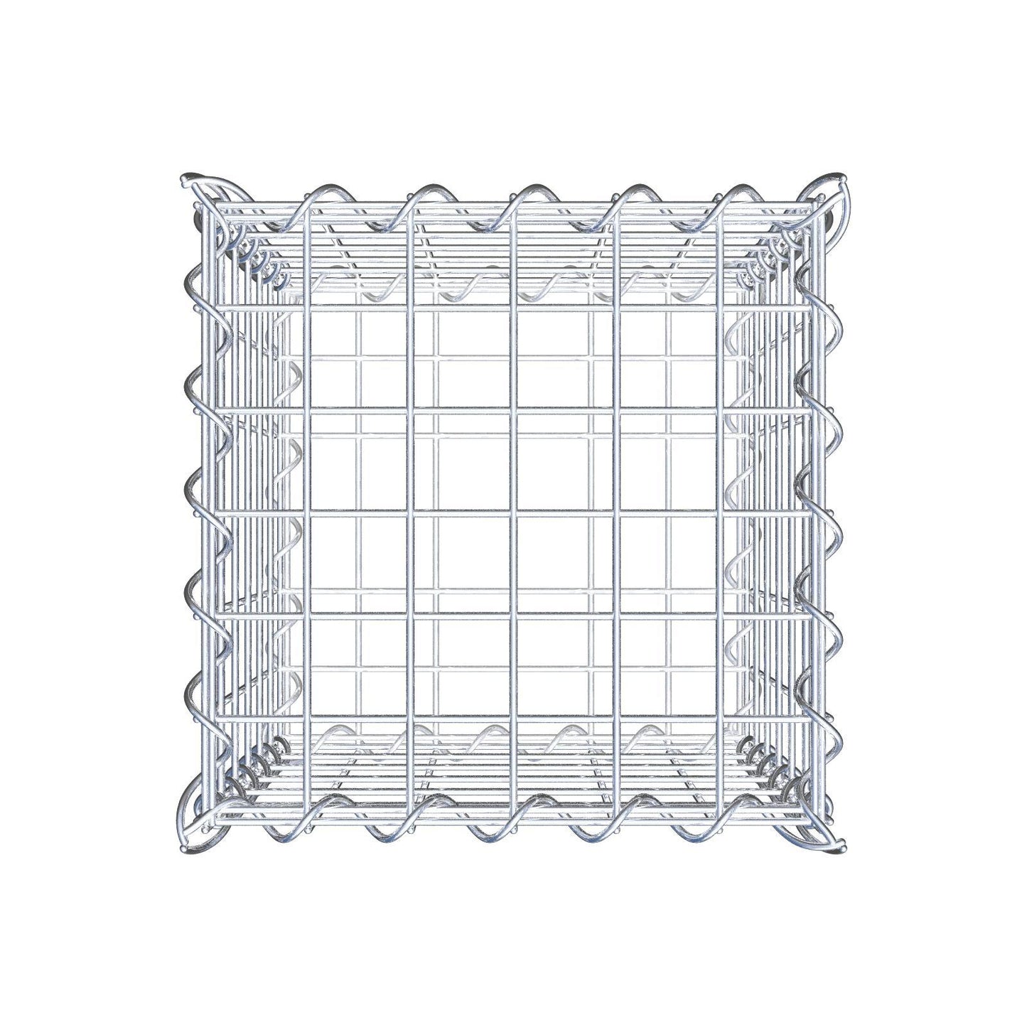 Gabion 30 cm x 30 cm x 30 cm (L x H x P), mailles 5 cm x 5 cm, spirale