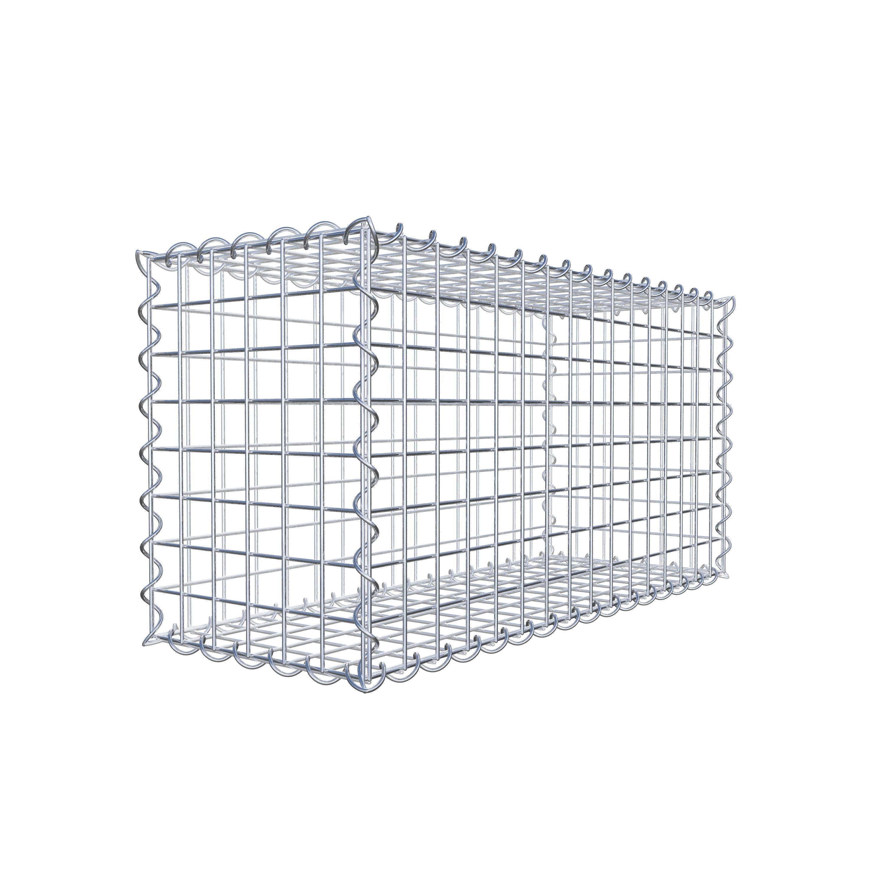 Gabione 80 cm x 40 cm x 30 cm (L x H x T), Maschenweite 5 cm x 5 cm, Spirale