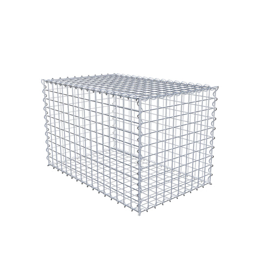 Gabion 80 cm x 50 cm x 50 cm (L x H x P), mailles 5 cm x 5 cm, spirale