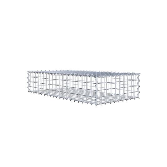 Gabion 100 cm x 20 cm x 50 cm (L x H x D), maskestørrelse 5 cm x 5 cm, spiral
