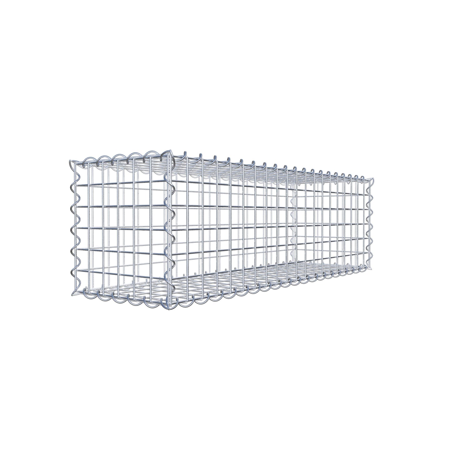 Gabion 100 cm x 30 cm x 30 cm (L x H x D), maskstorlek 5 cm x 5 cm, spiral