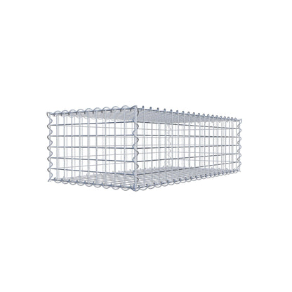 Schanskorf 100 cm x 30 cm x 50 cm (L x H x D), maaswijdte 5 cm x 5 cm, spiraalvormig