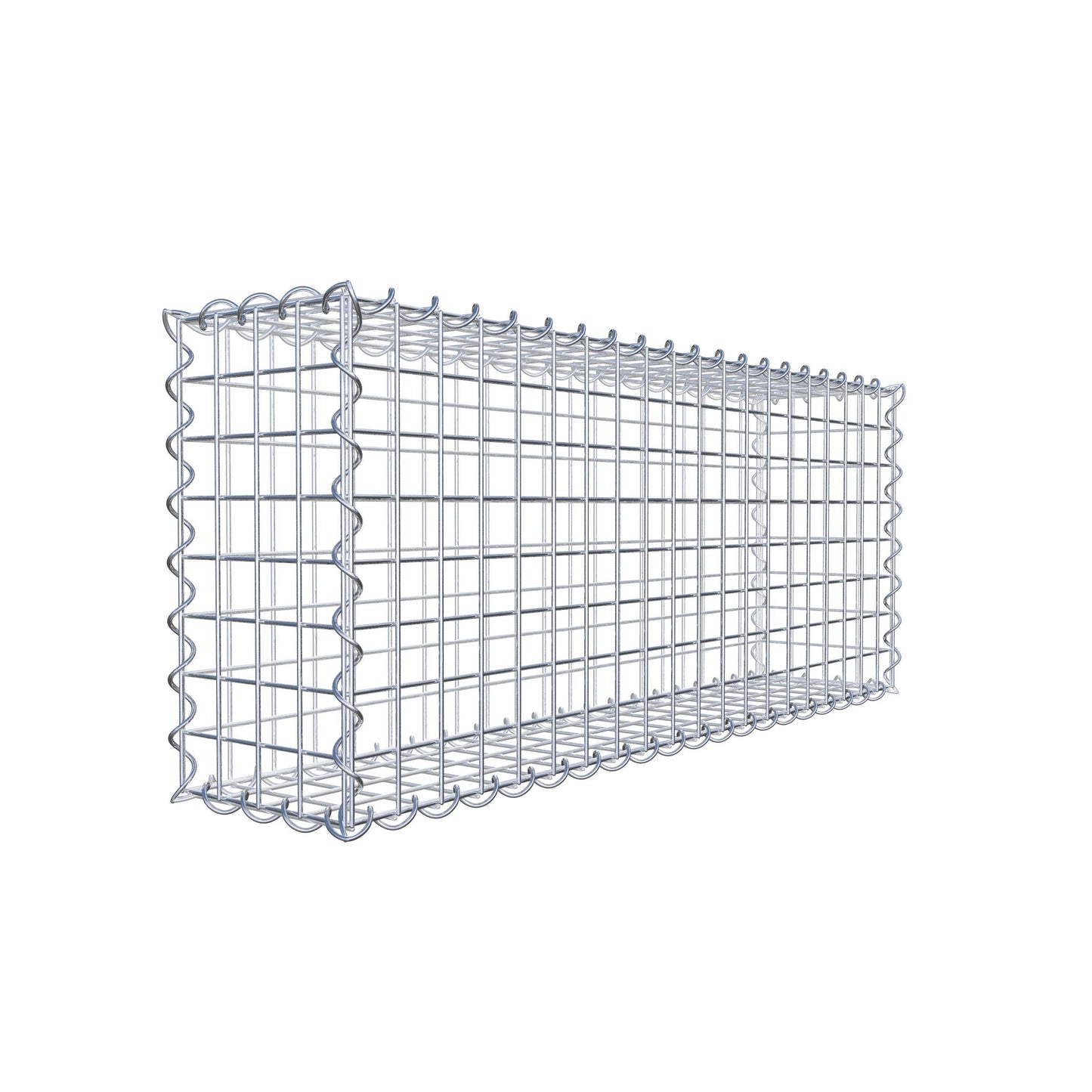 Gabion 100 cm x 40 cm x 20 cm (L x H x P), mailles 5 cm x 5 cm, spirale