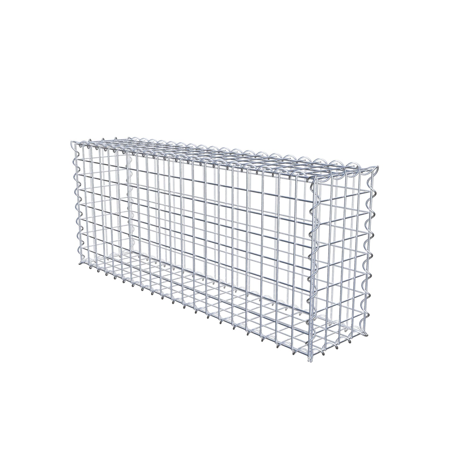 Gabion 100 cm x 40 cm x 20 cm (L x H x P), mailles 5 cm x 5 cm, spirale