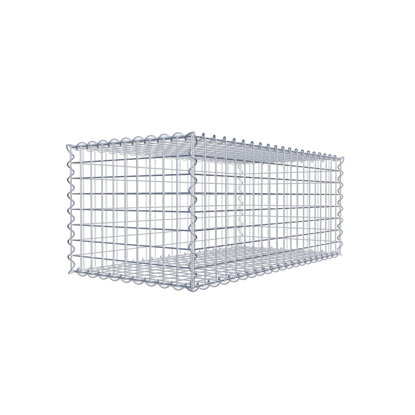 Gabion 100 cm x 40 cm x 50 cm (L x H x D), maskestørrelse 5 cm x 5 cm, spiral