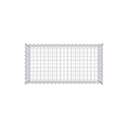 Gabion 100 cm x 40 cm x 50 cm (L x H x D), maskestørrelse 5 cm x 5 cm, spiral