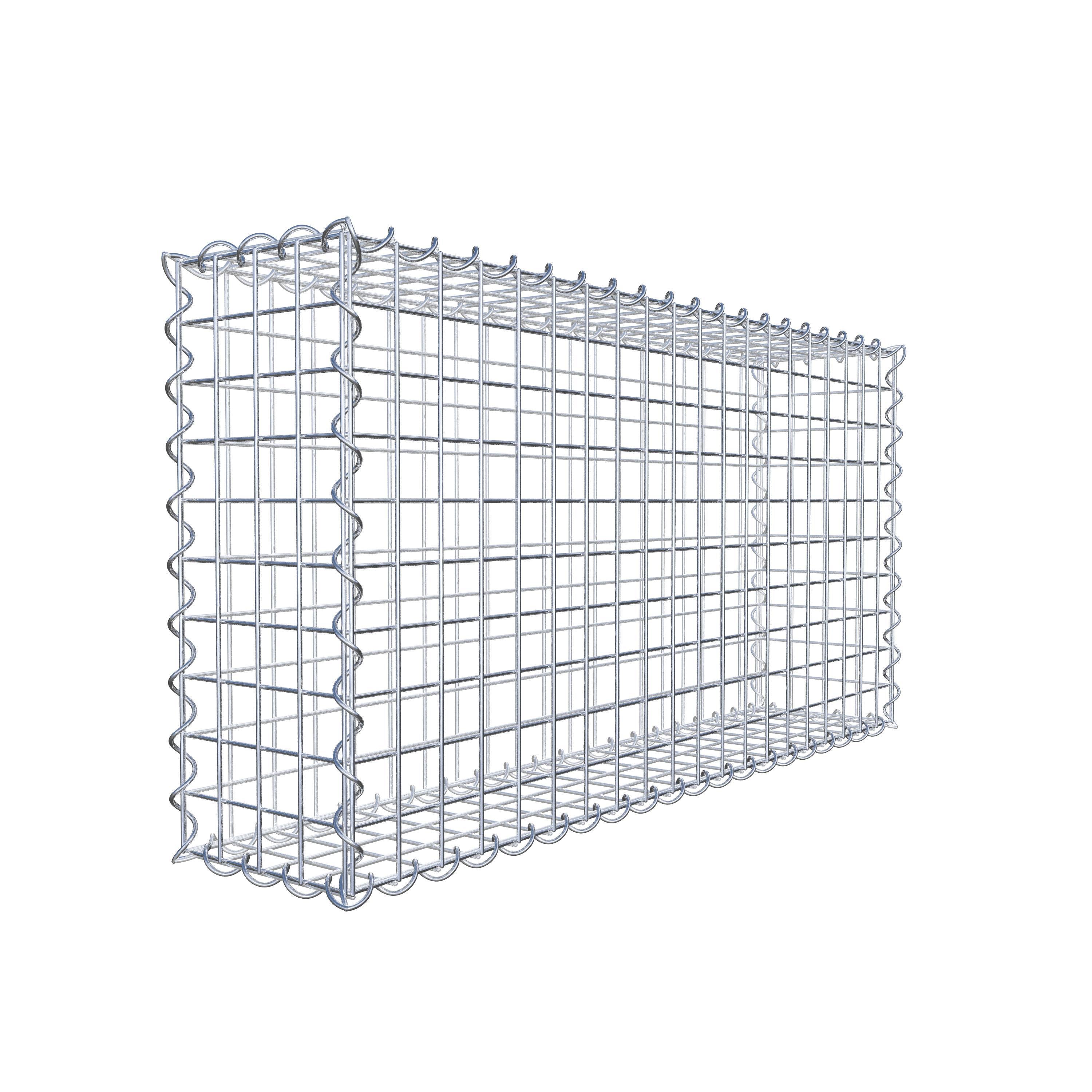 Gabião 100 cm x 50 cm x 20 cm (C x A x P), malhagem 5 cm x 5 cm, espiral