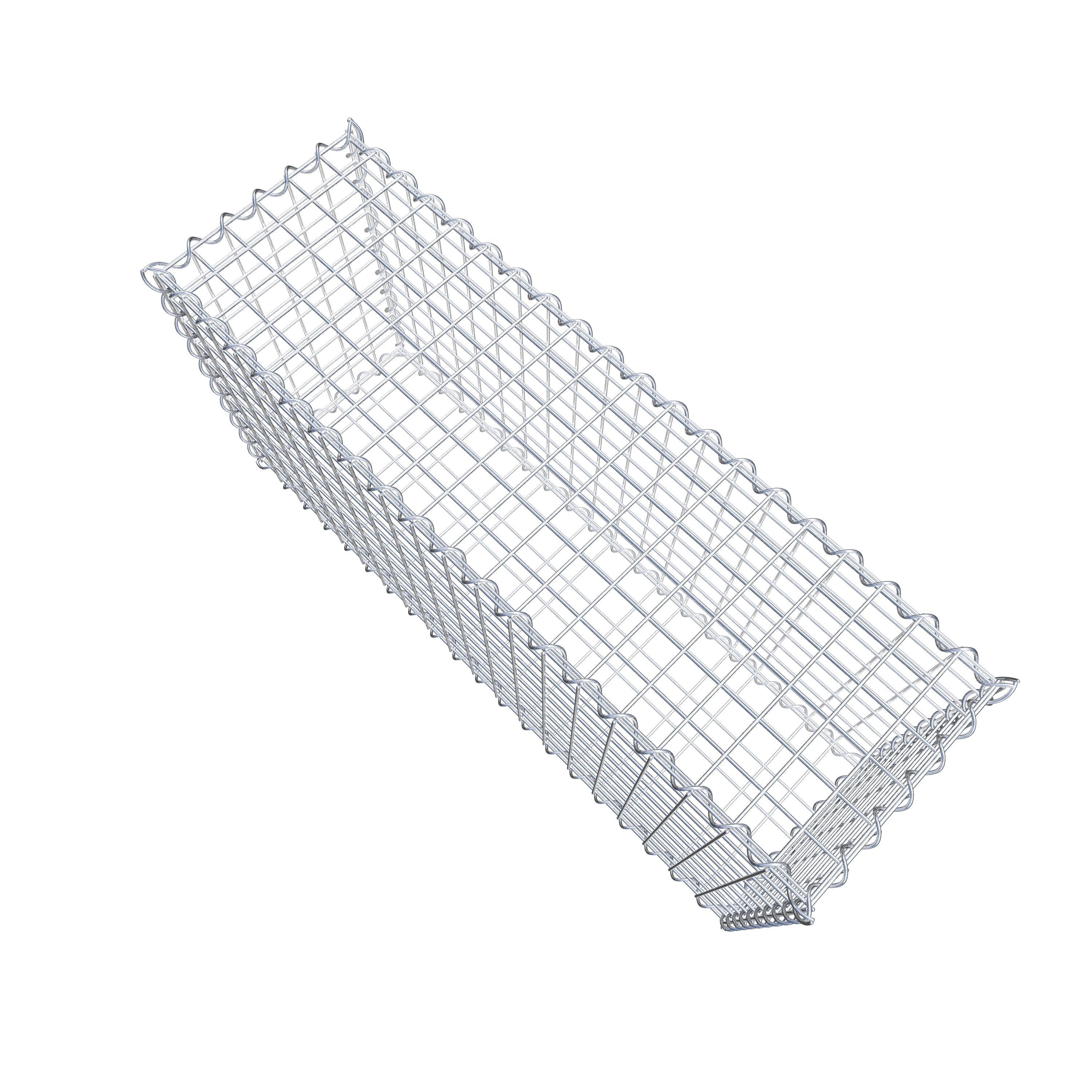 Gabião 100 cm x 50 cm x 30 cm (C x A x P), malhagem 5 cm x 5 cm, espiral