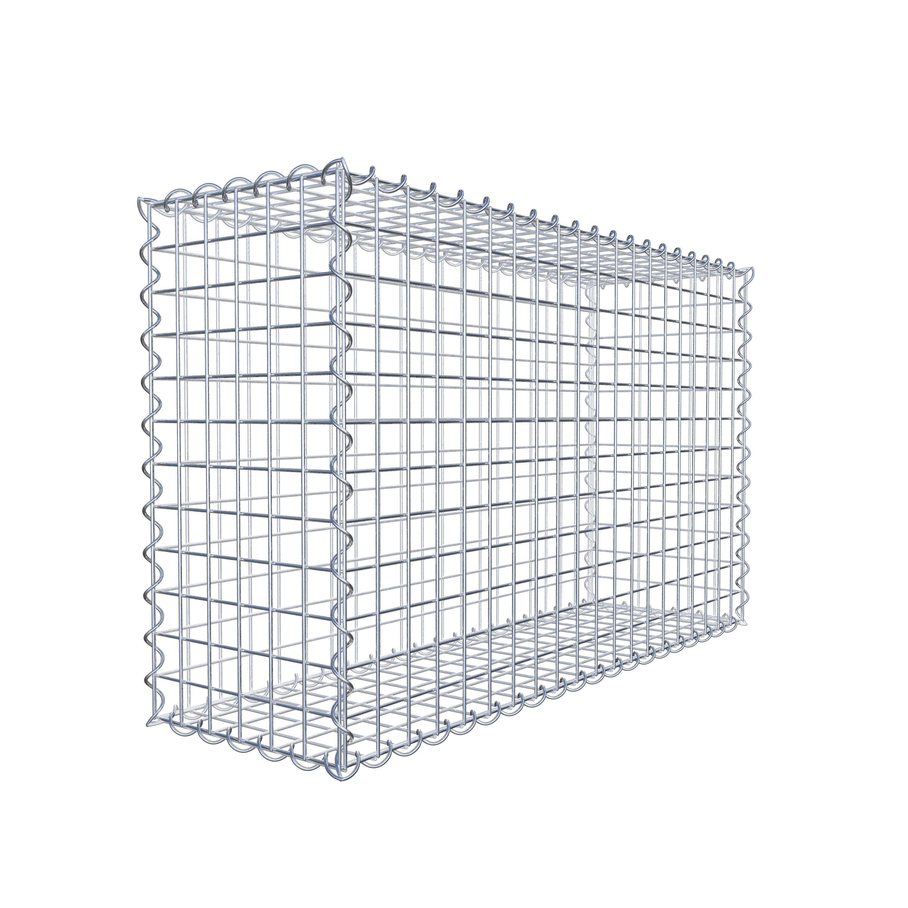 Gabião 100 cm x 60 cm x 30 cm (C x A x P), malhagem 5 cm x 5 cm, espiral