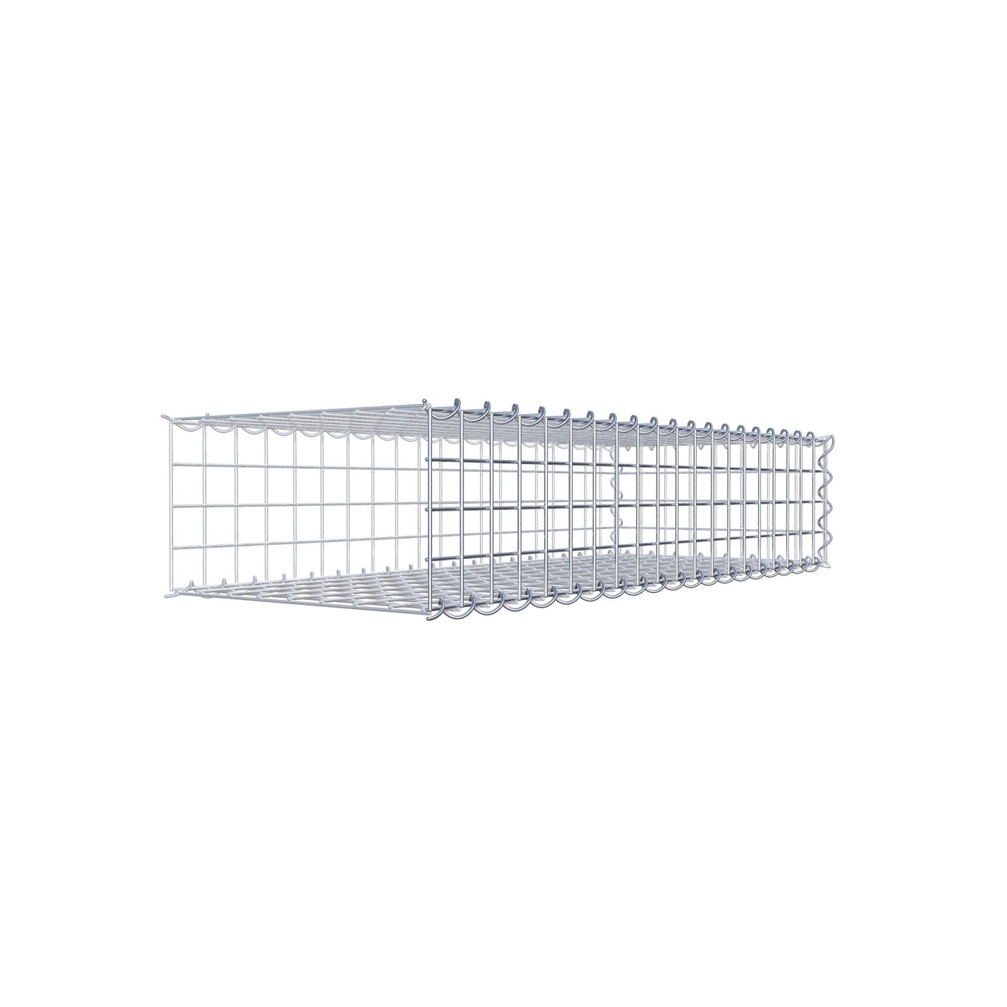 Gavión complementario tipo 2 100 cm x 20 cm x 40 cm (L x A x P), malla 5 cm x 5 cm, espiral