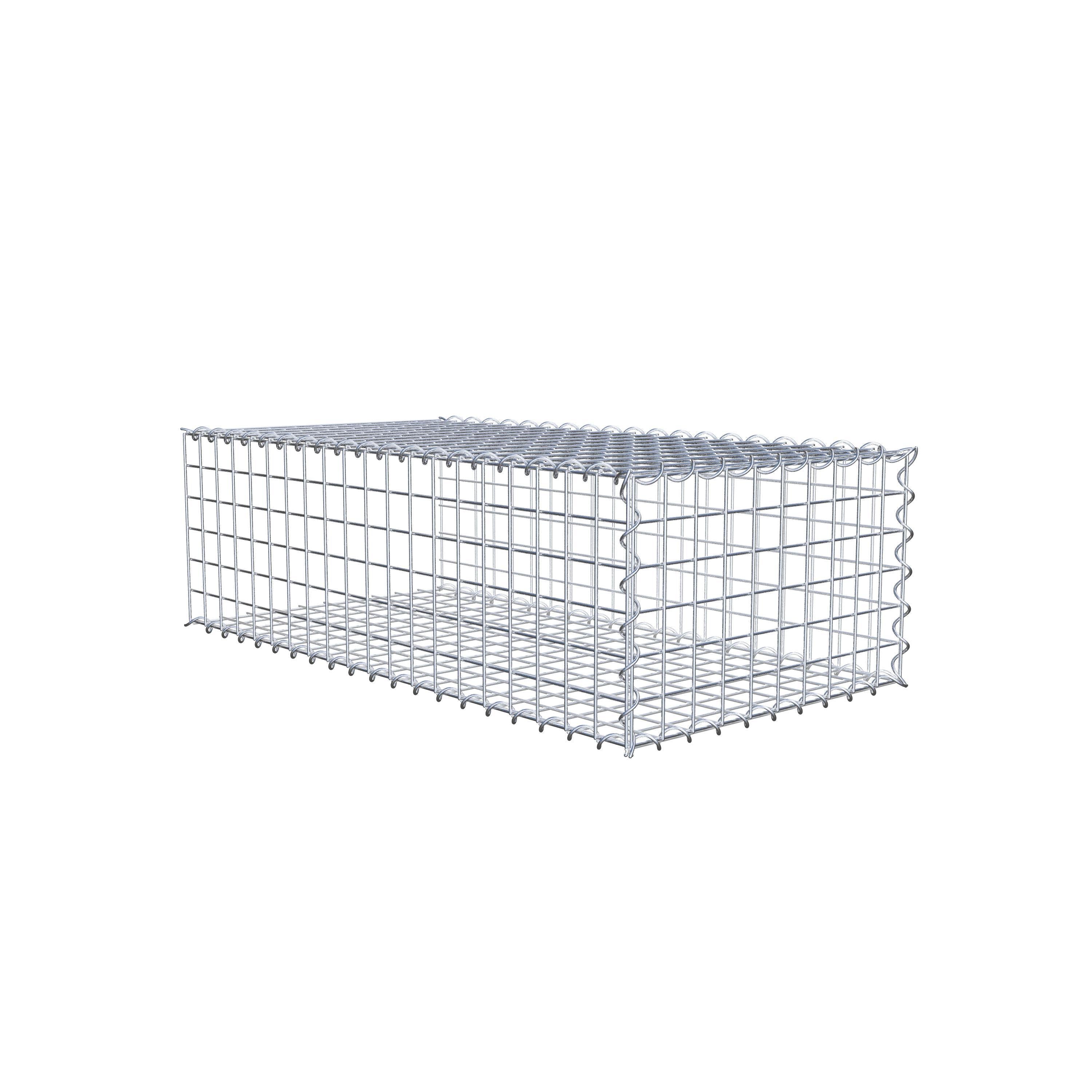 Grown-on gabion type 2 100 cm x 30 cm x 50 cm (L x H x D), mesh size 5 cm x 5 cm, spiral