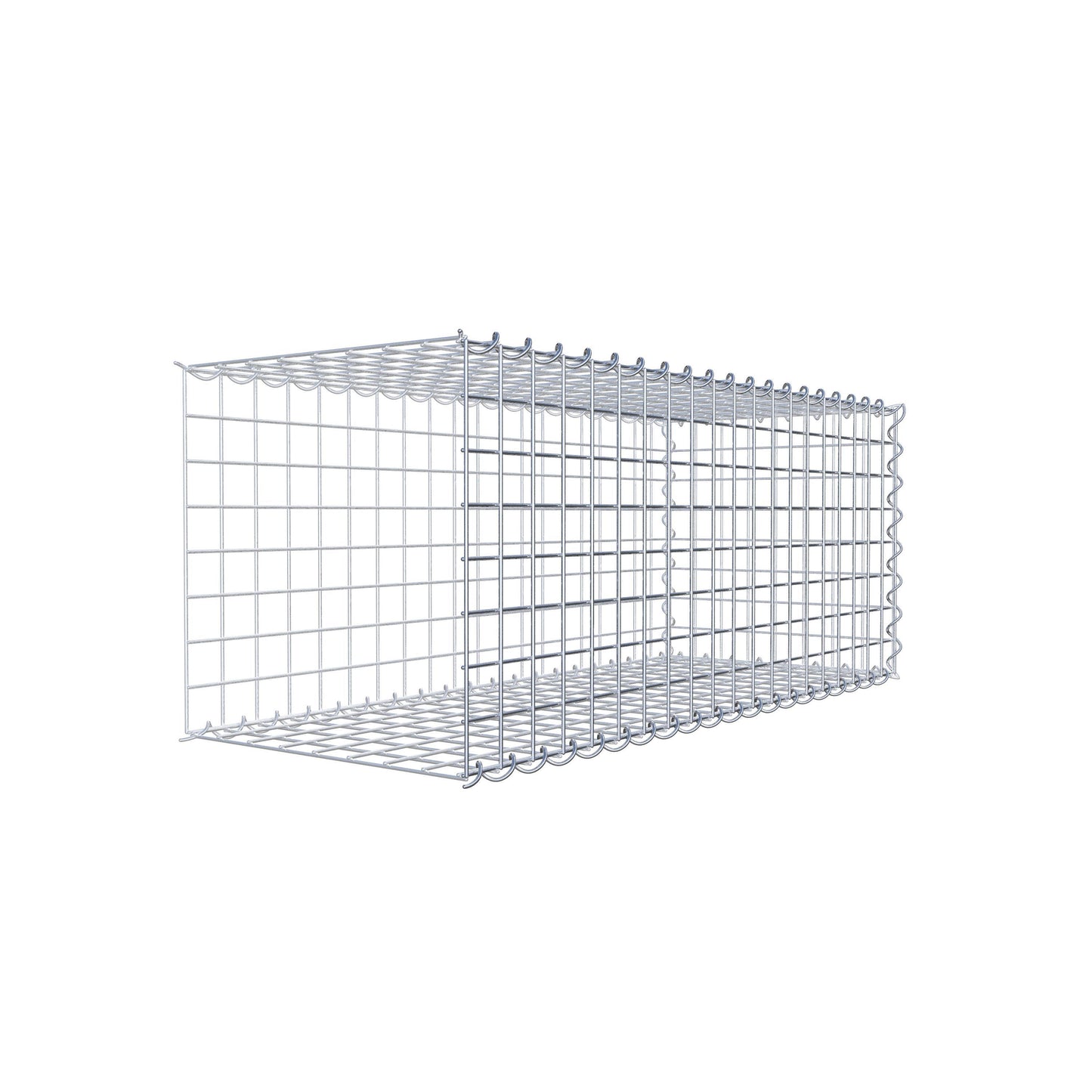 Opvokset gabion type 2 100 cm x 40 cm x 40 cm (L x H x D), maskestørrelse 5 cm x 5 cm, spiral