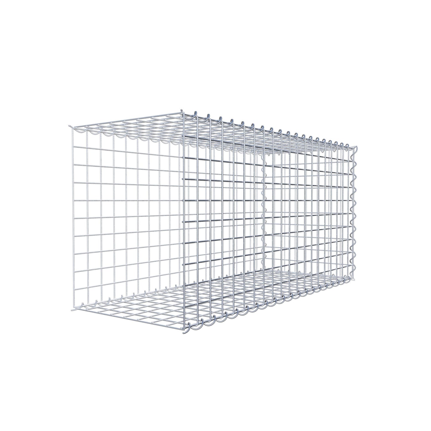 Gabião tipo 2 100 cm x 50 cm x 40 cm (C x A x P), malhagem 5 cm x 5 cm, espiral