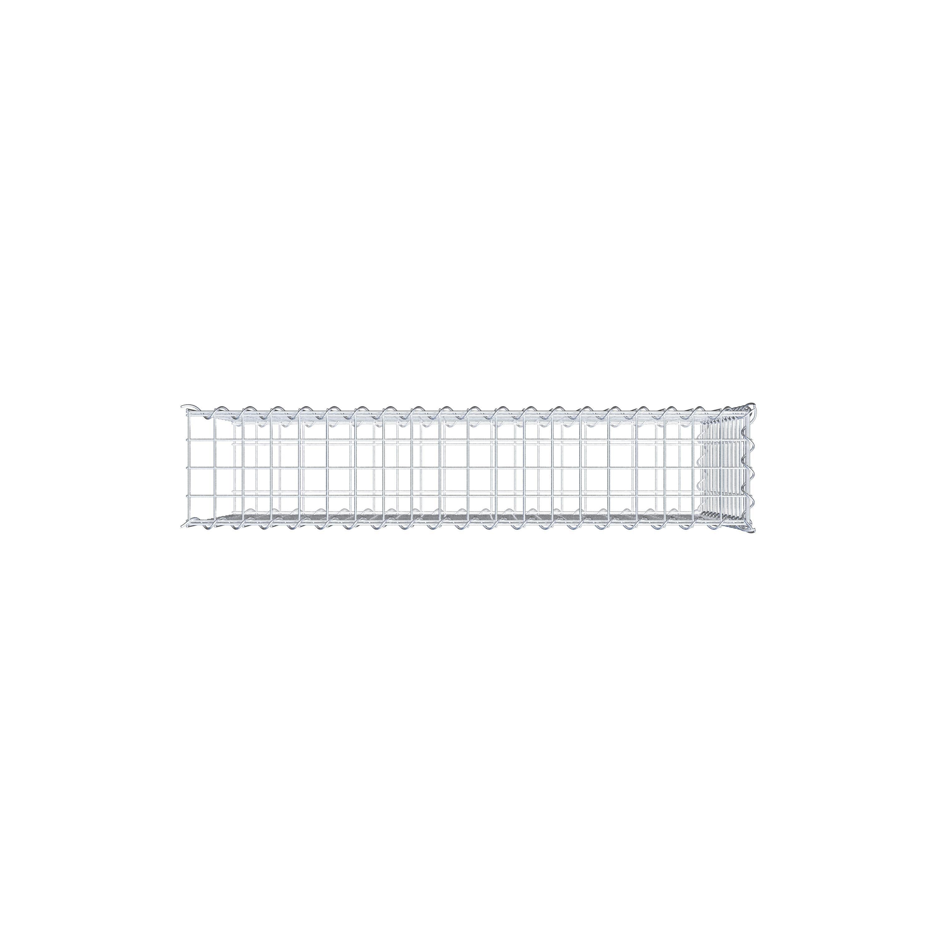 Extra gabion typ 2 100 cm x 60 cm x 20 cm (L x H x D), maskstorlek 5 cm x 5 cm, spiral